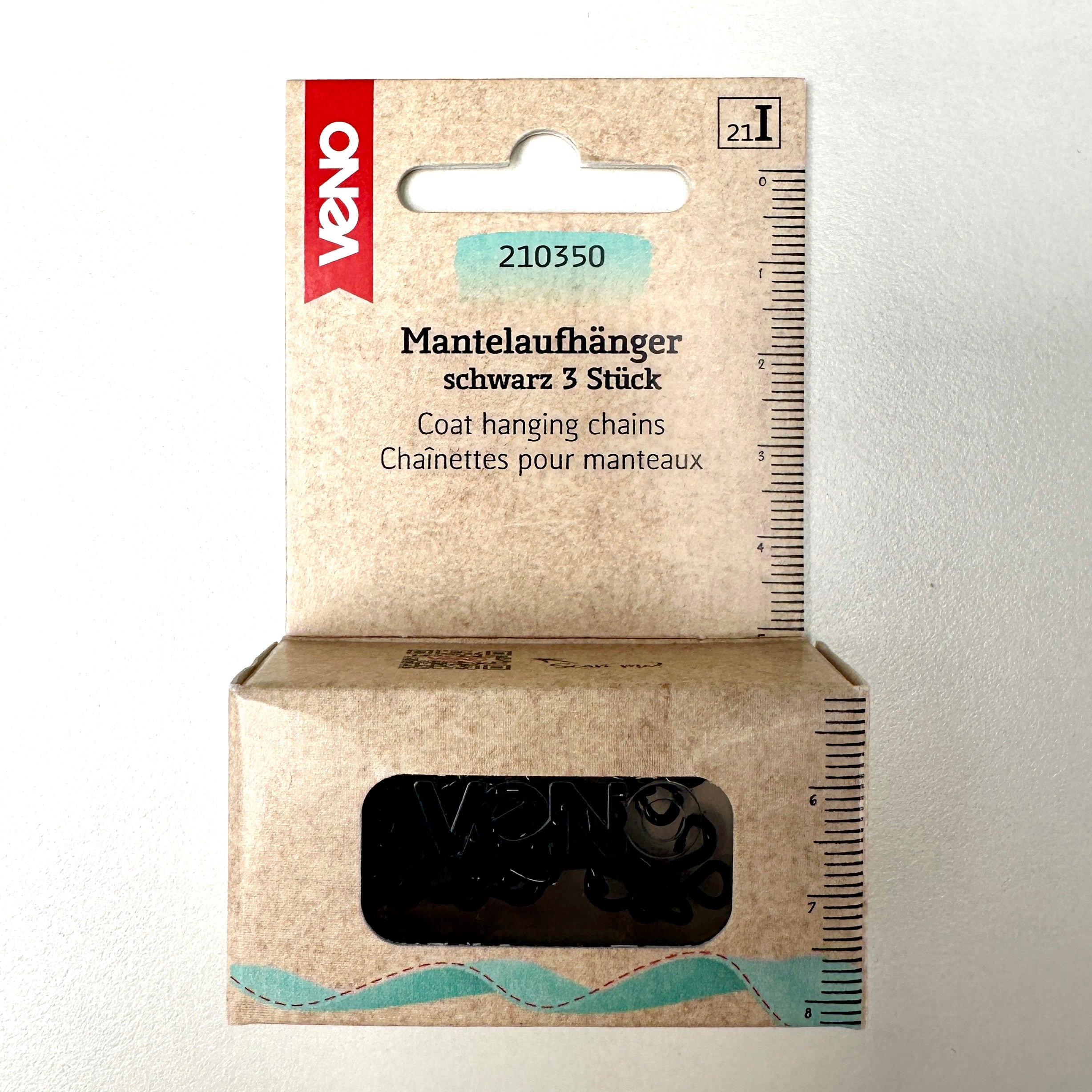 Mantelaufhänger schwarz 3 Stück