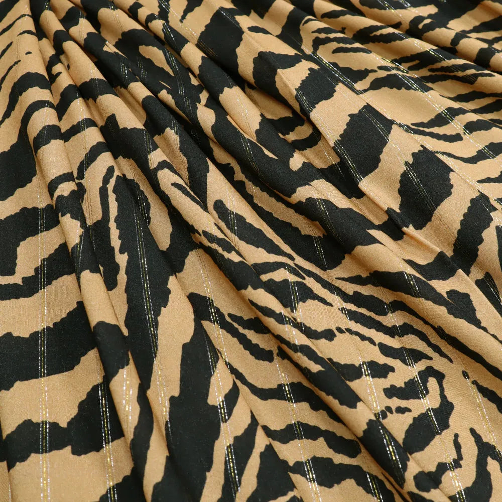 Non. 1389 Viscose Tigre Lurex camel | noir | or