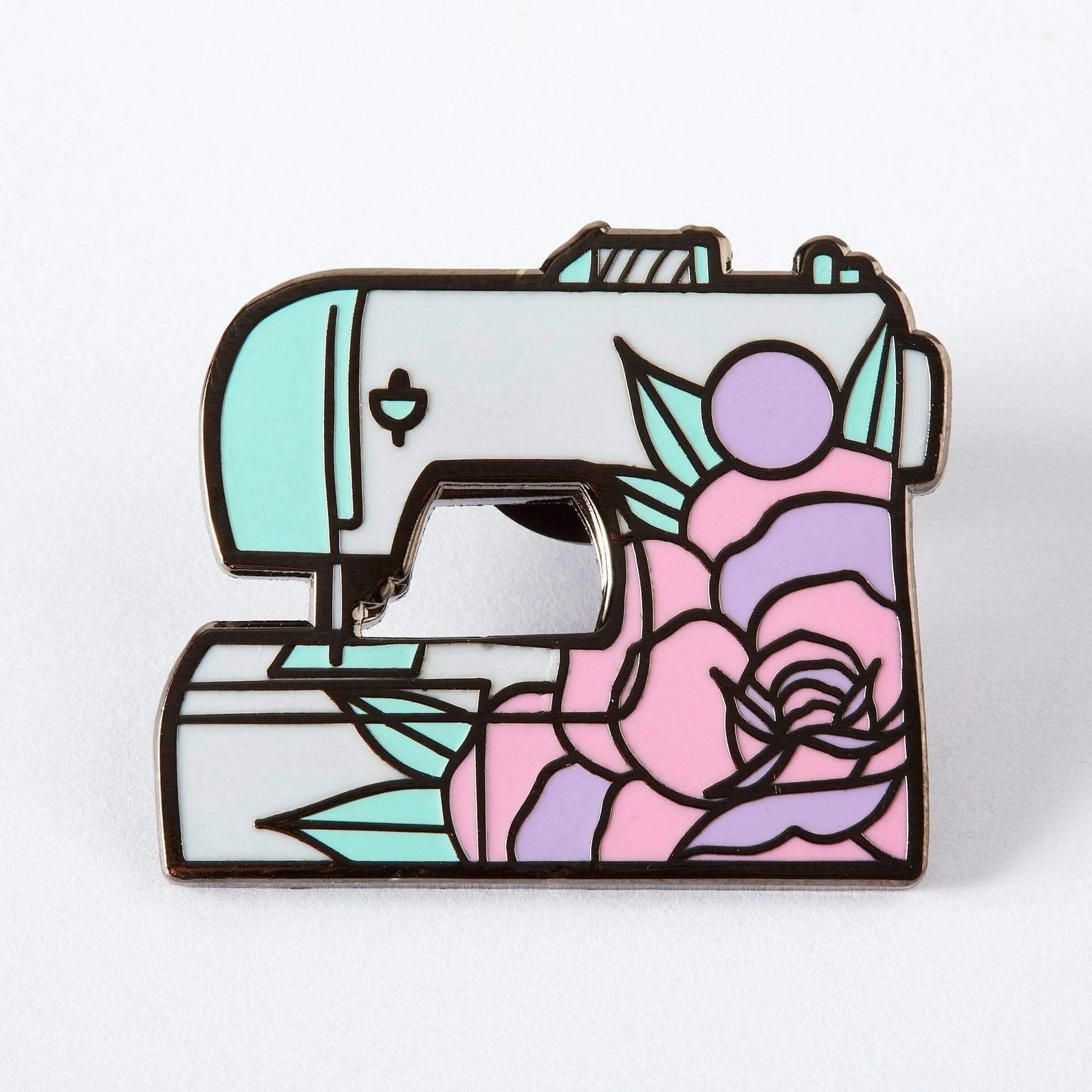 Nähmaschine Emaille Pin Flower