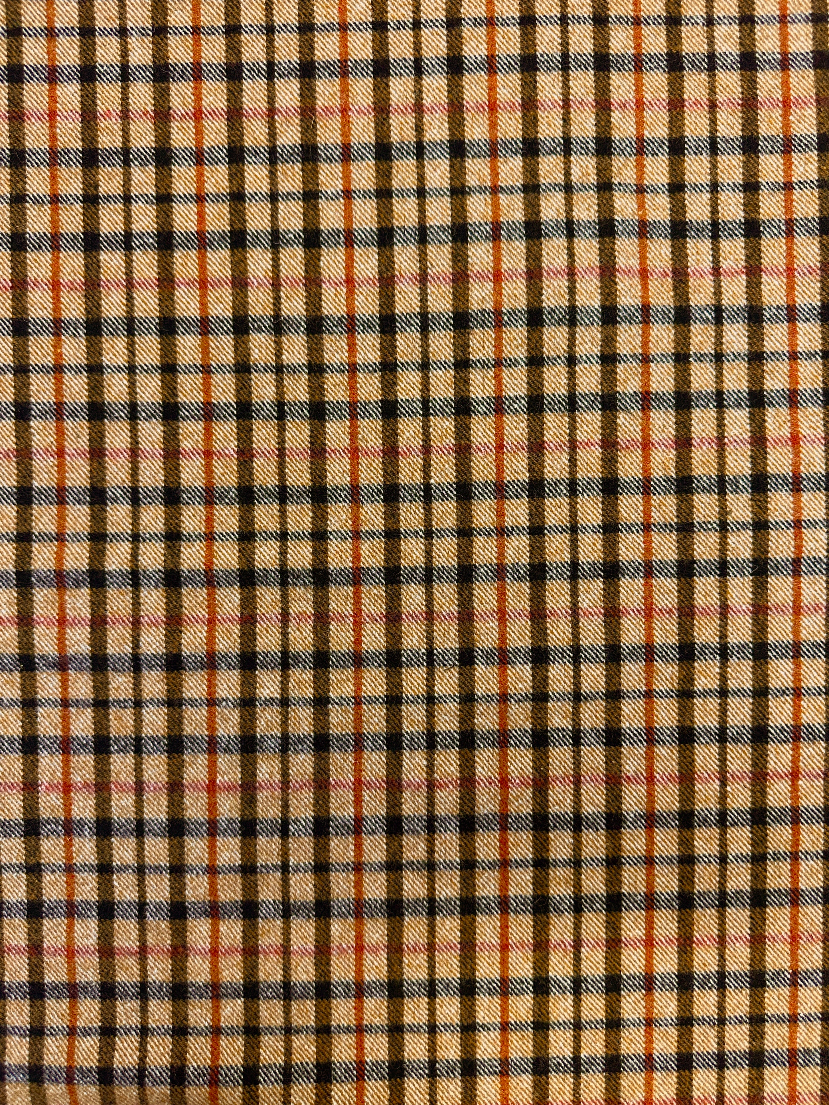 No. 440 karierter Wollstoff in herbstlichen Cognac-Braun