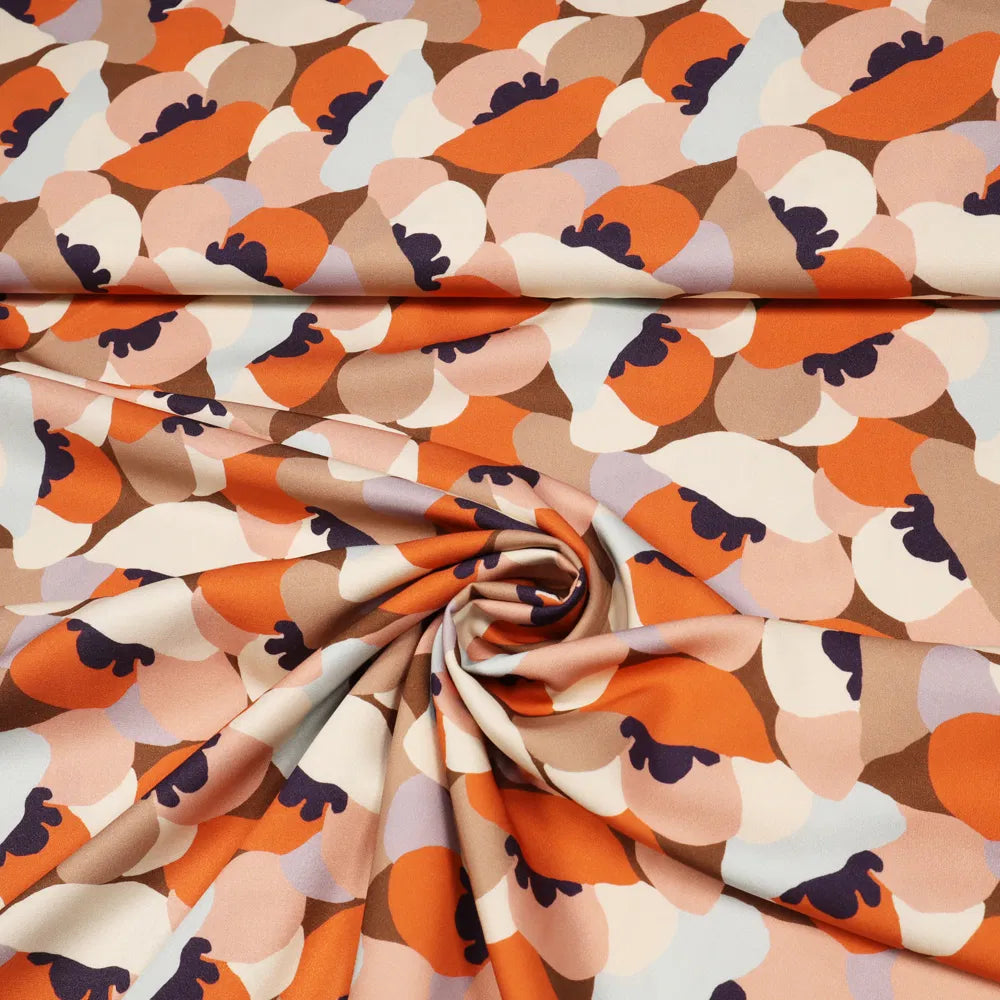 No. 1777 Viskose Blumen orange