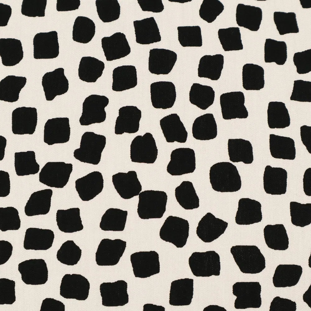 Non. 1388 popeline de coton pierres noir | blanc