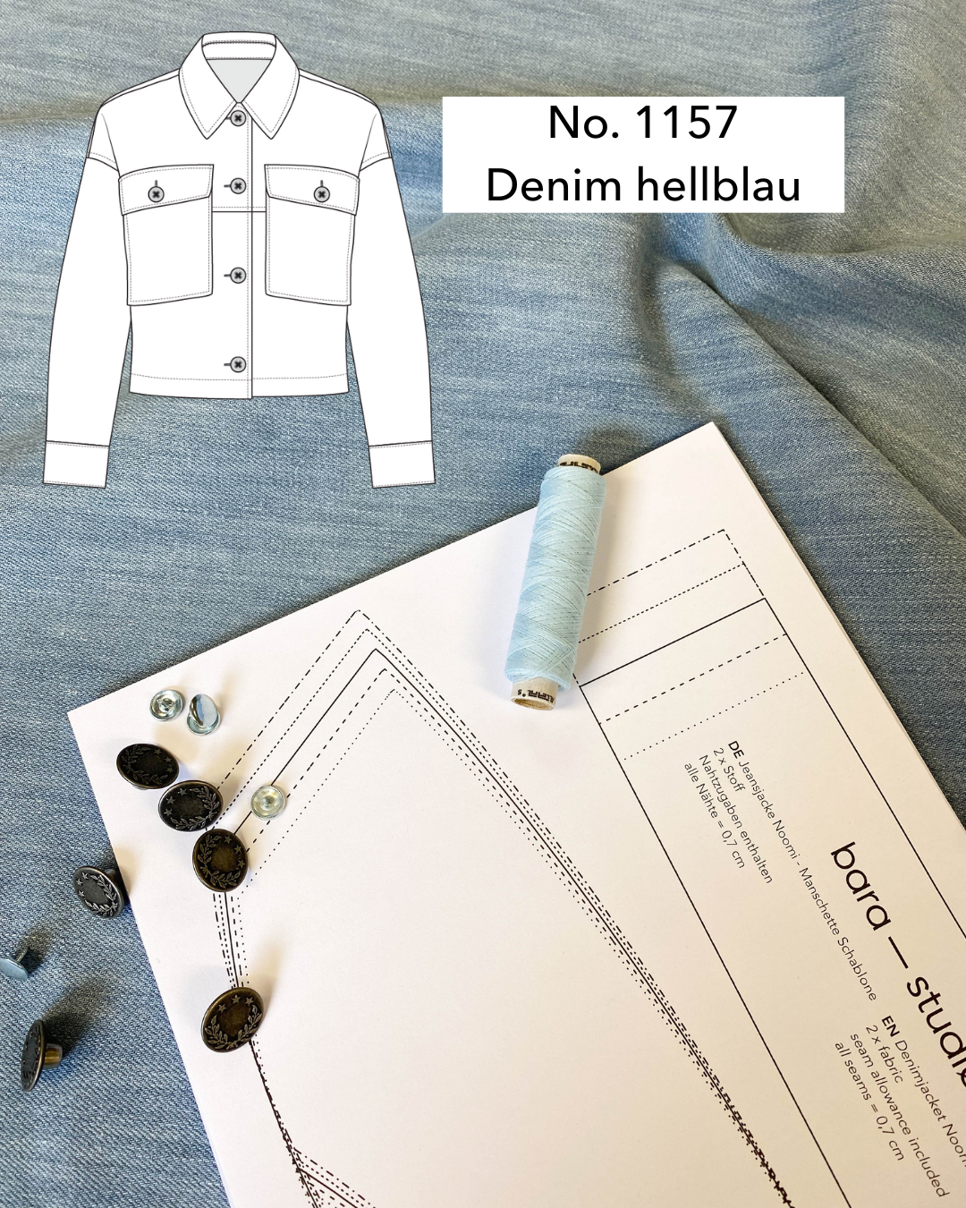 DIY set of denim jacket Naomi 