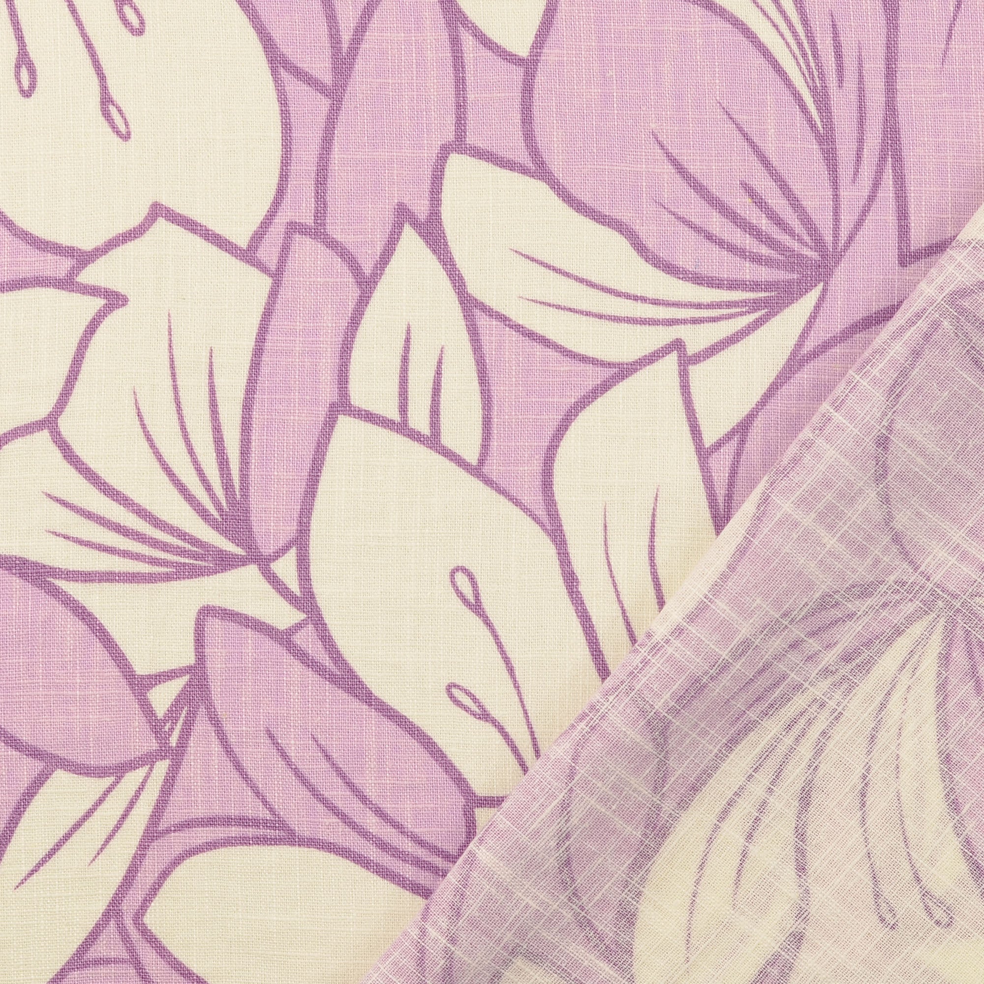 No. 1630Leinenmischung Blumenprint - 4 Farben