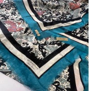 9 Baumwollschal Burbe**y 195x135