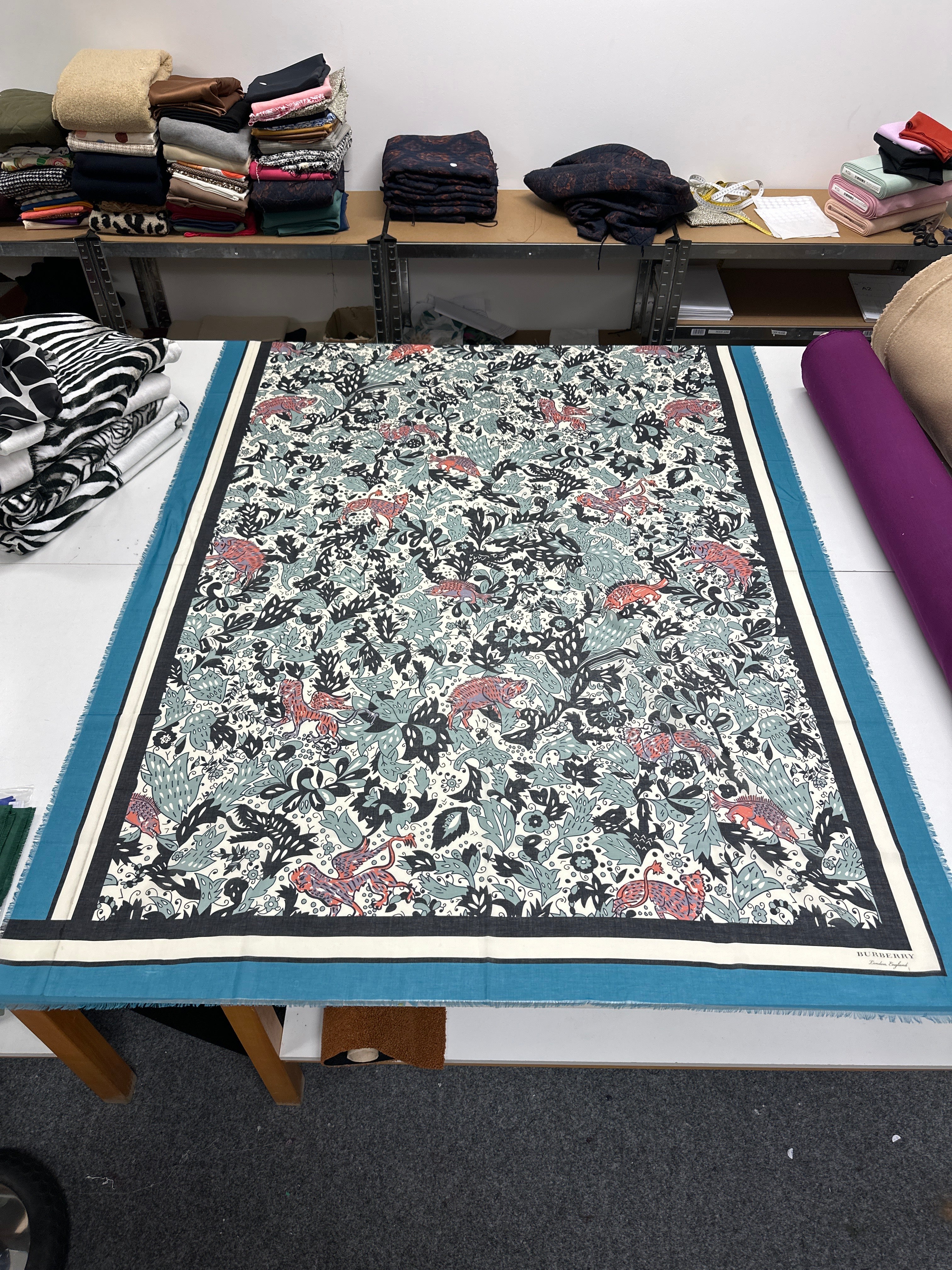 9 Baumwollschal Burbe**y 195x135