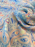 No. 916 Viskose Paisley Print hellblau