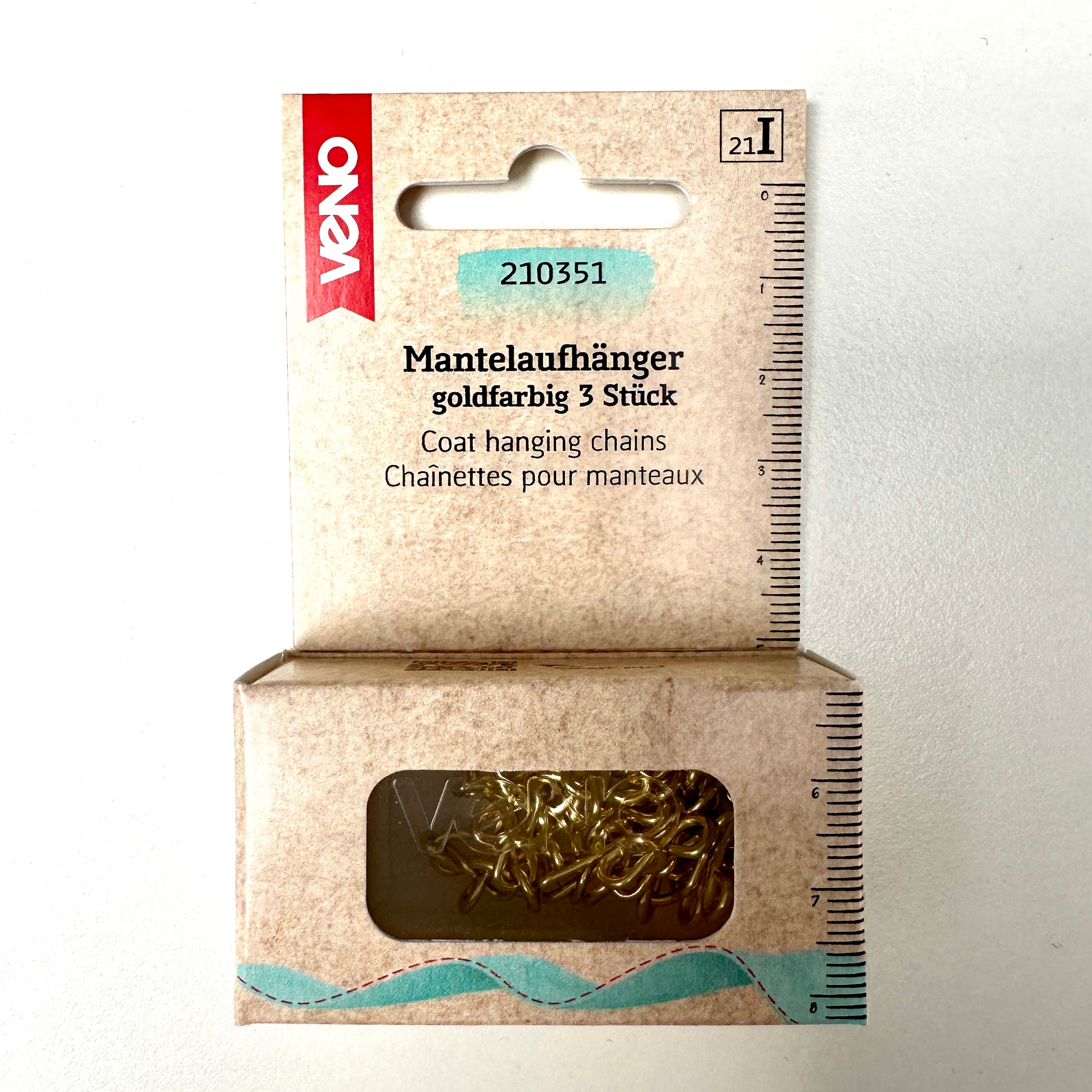 Mantelaufhänger gold 3 Stück