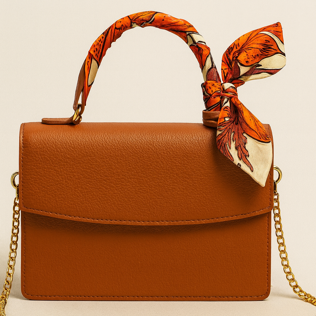 No. 1767 Twilly Seidensatin orange Blumen