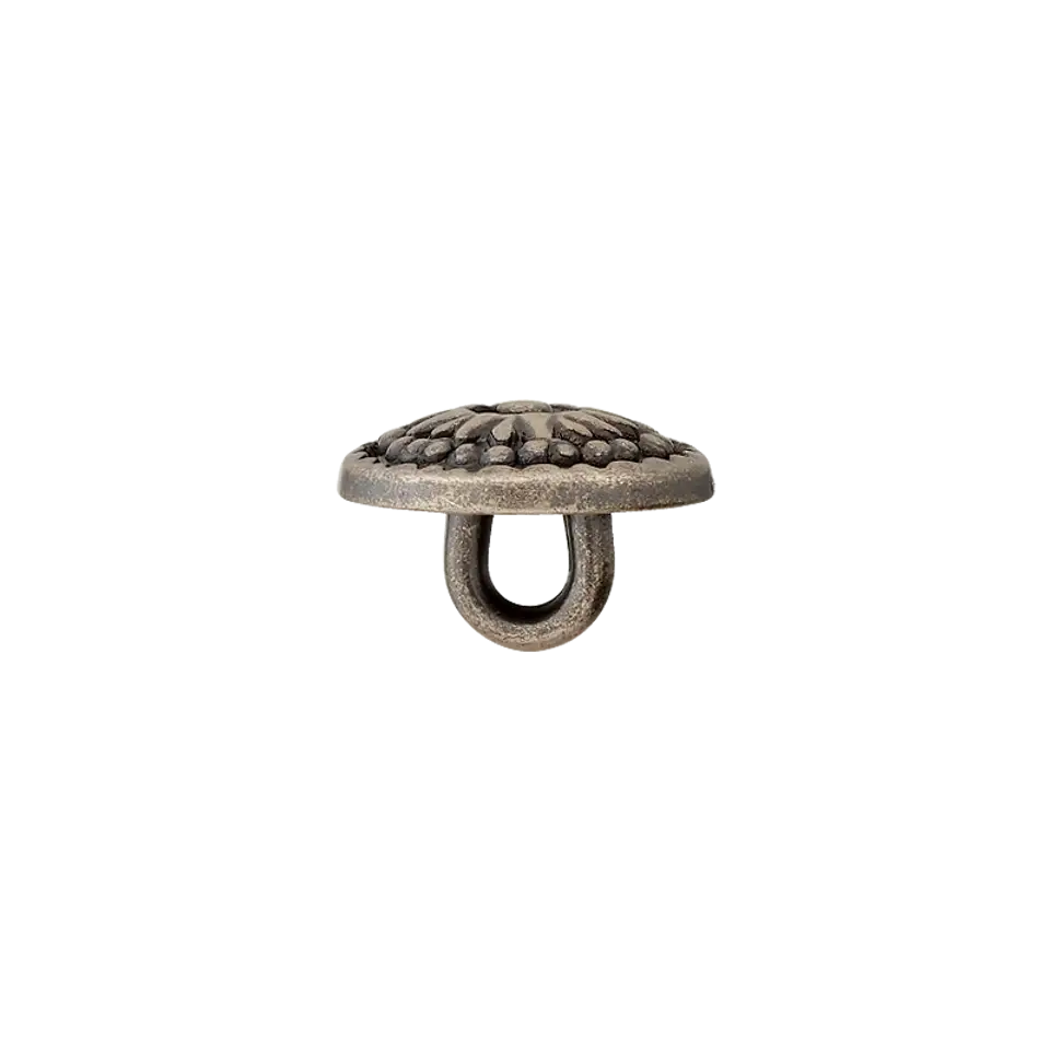 Trachtenknopf Öse, 10mm, altsilber