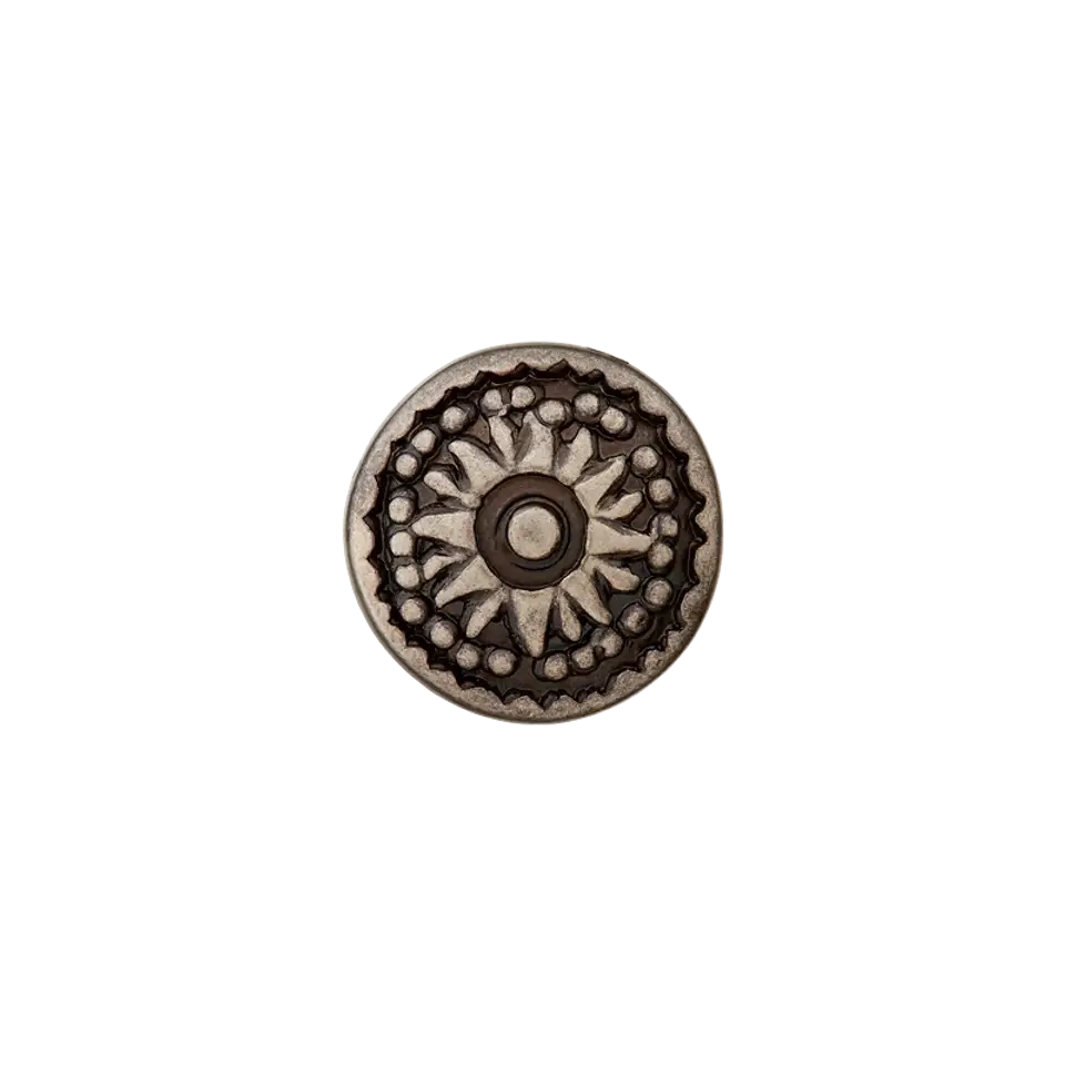 Trachtenknopf Öse, 10mm, altsilber