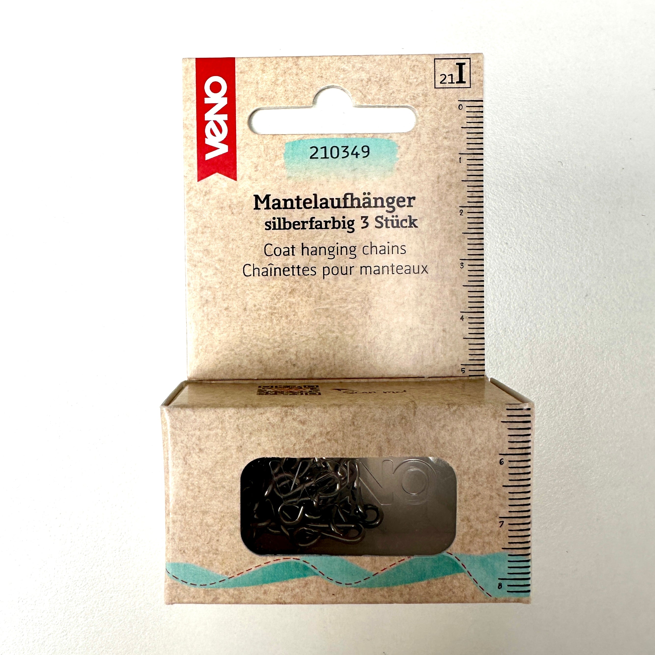 Mantelaufhänger silberfarbig 3 Stück