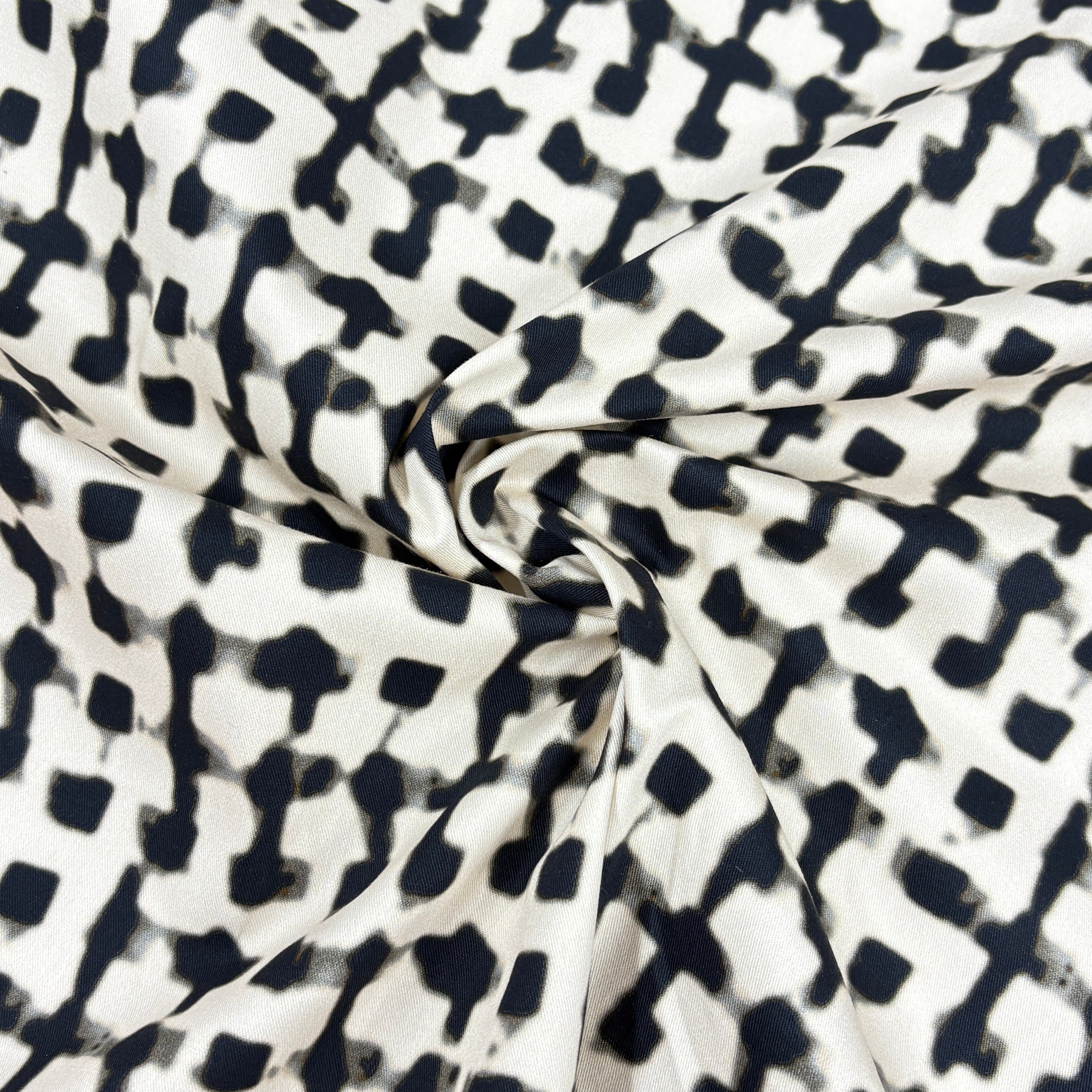 No. 1664 Baumwolldruck abstrakt schwarz | beige