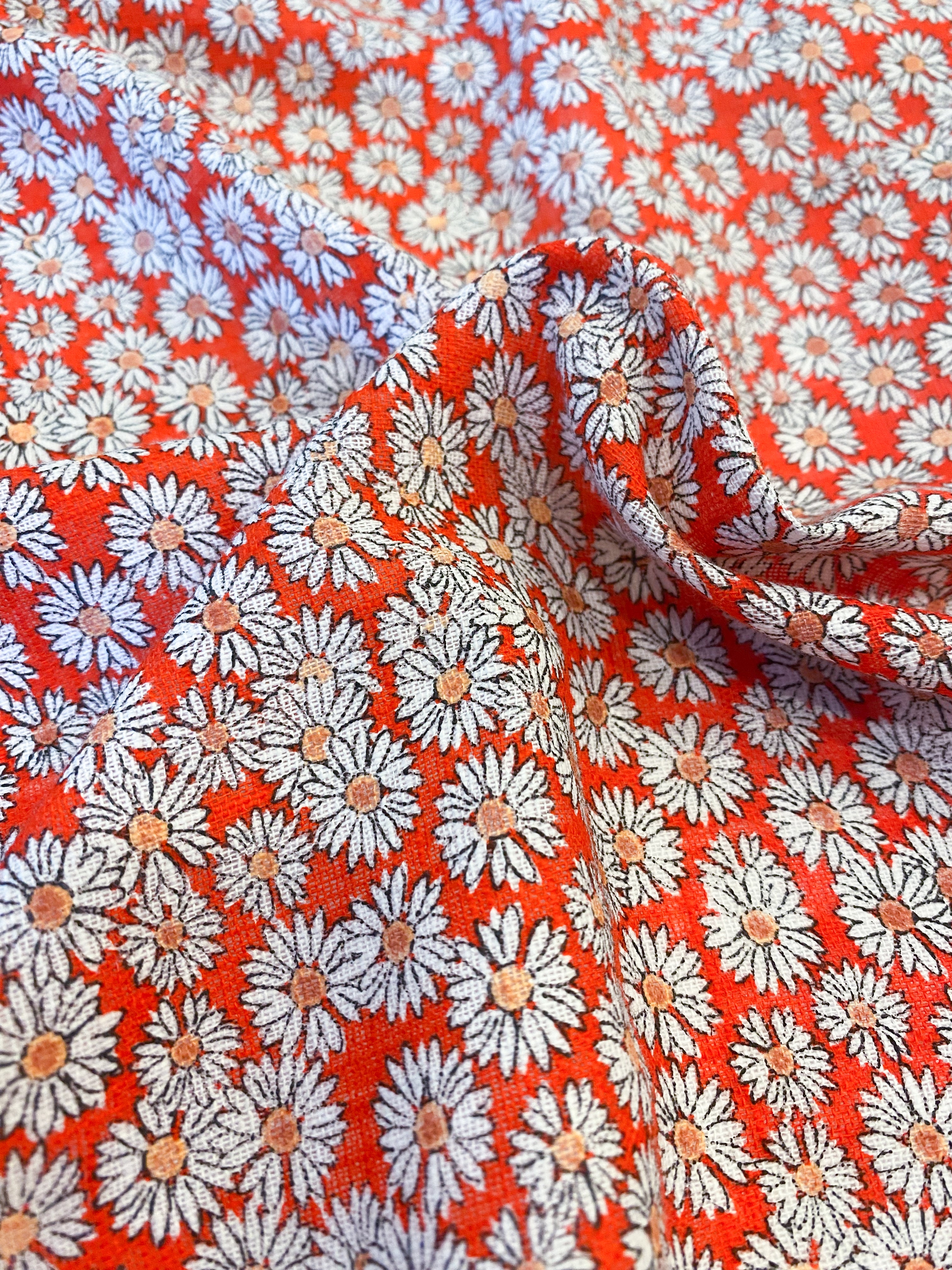 Viscose printed abstract floral pattern