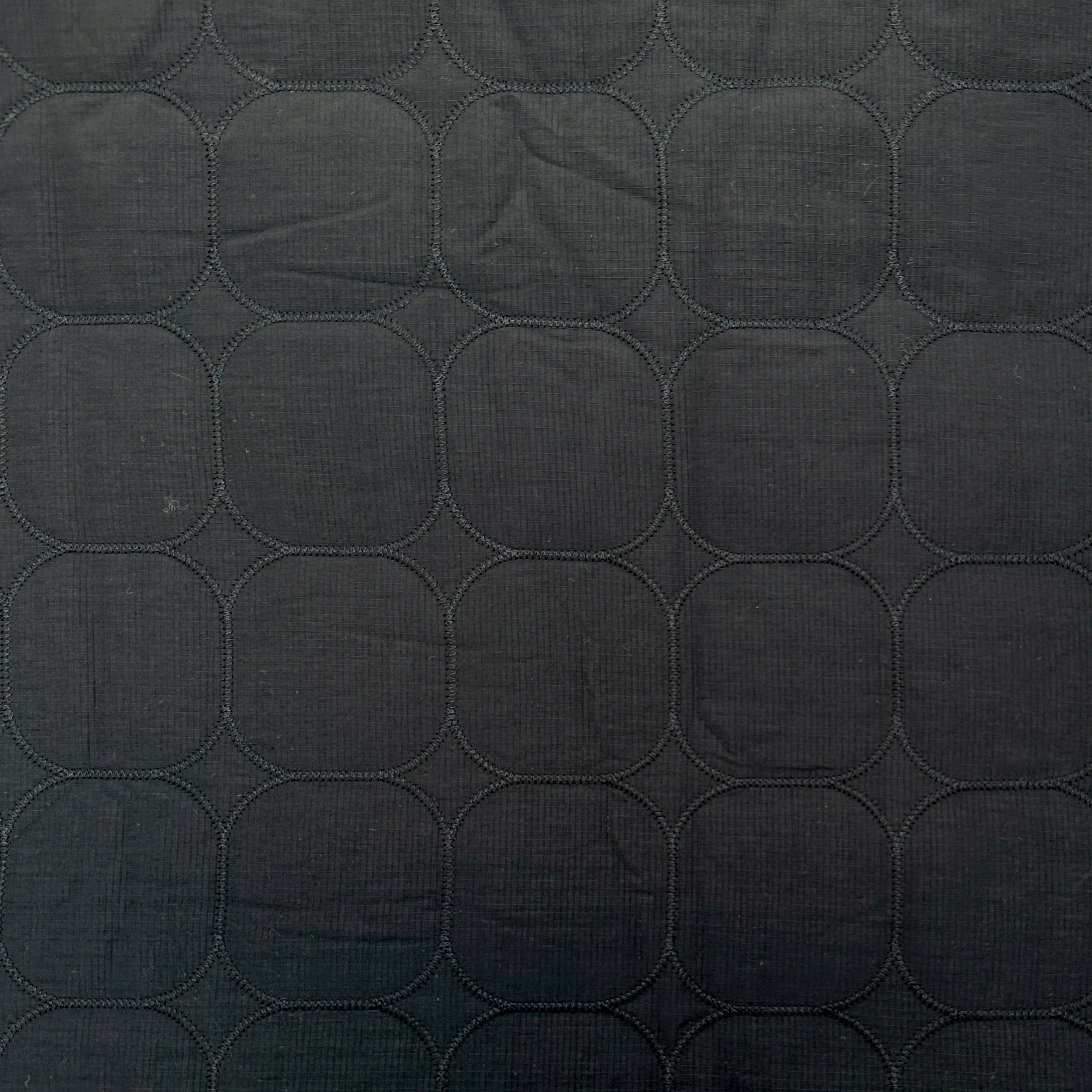 Non. 1454 tissu matelassé 3 couches avec polaire noir