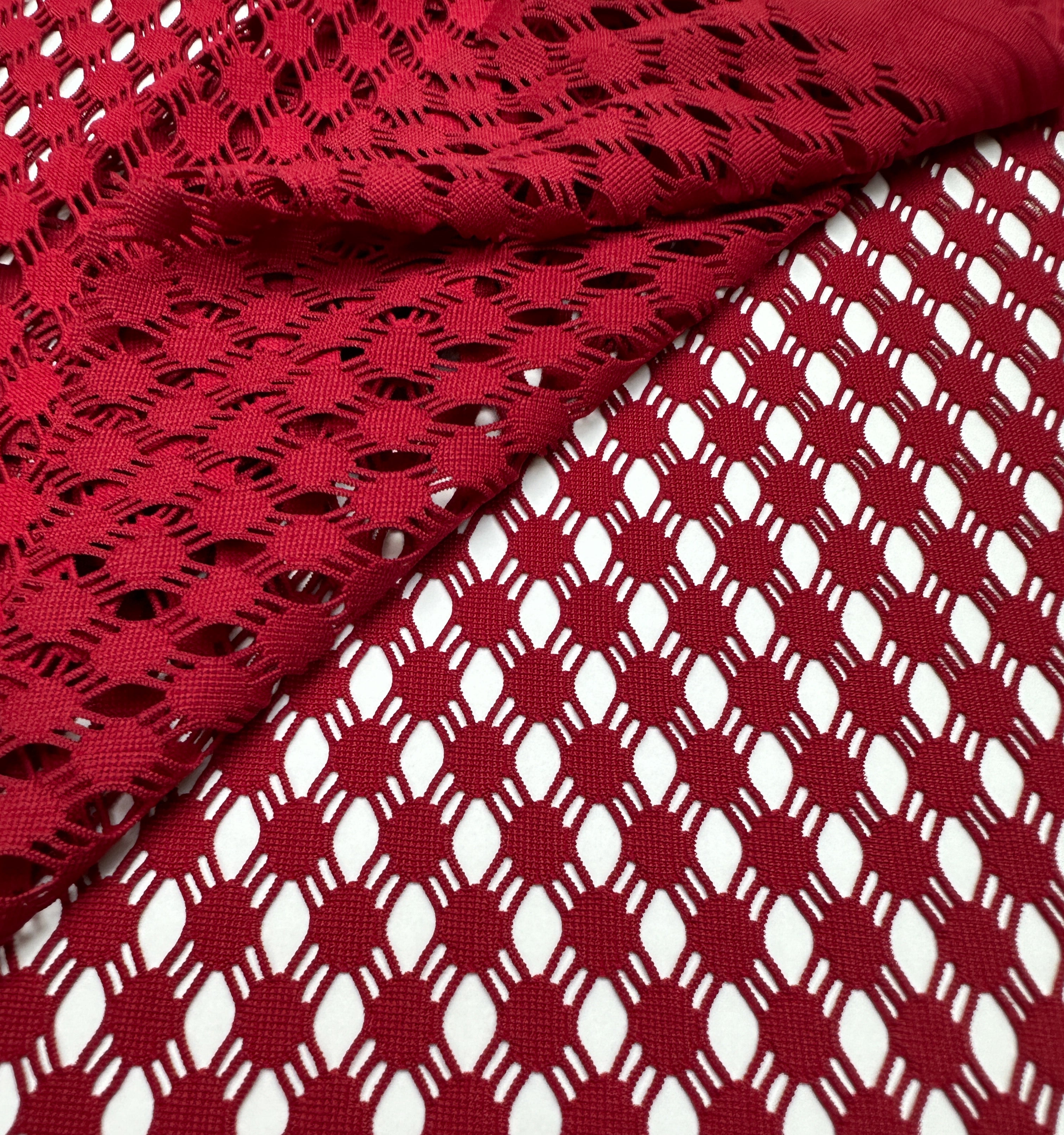 No. 1428 Gitterstrick bordeaux | 1,50m