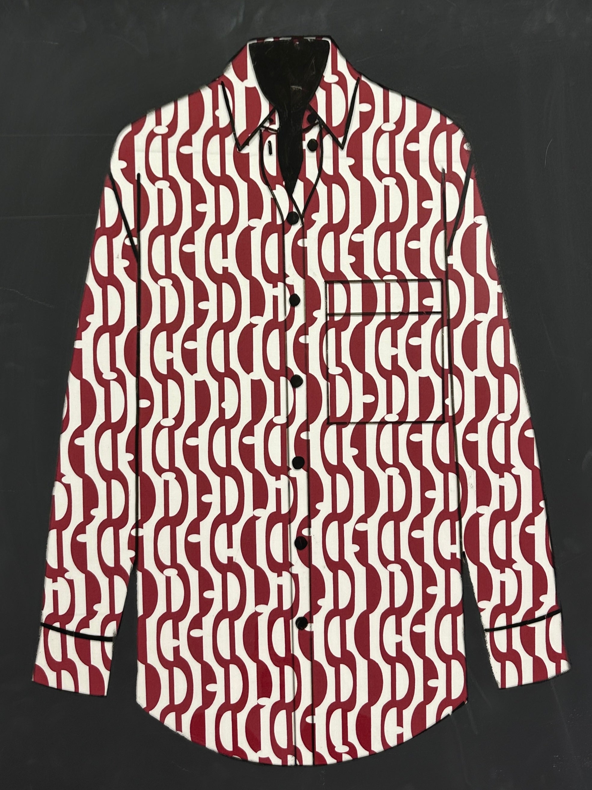 No. 2031 Baumwoll-Poplin rot, weiß