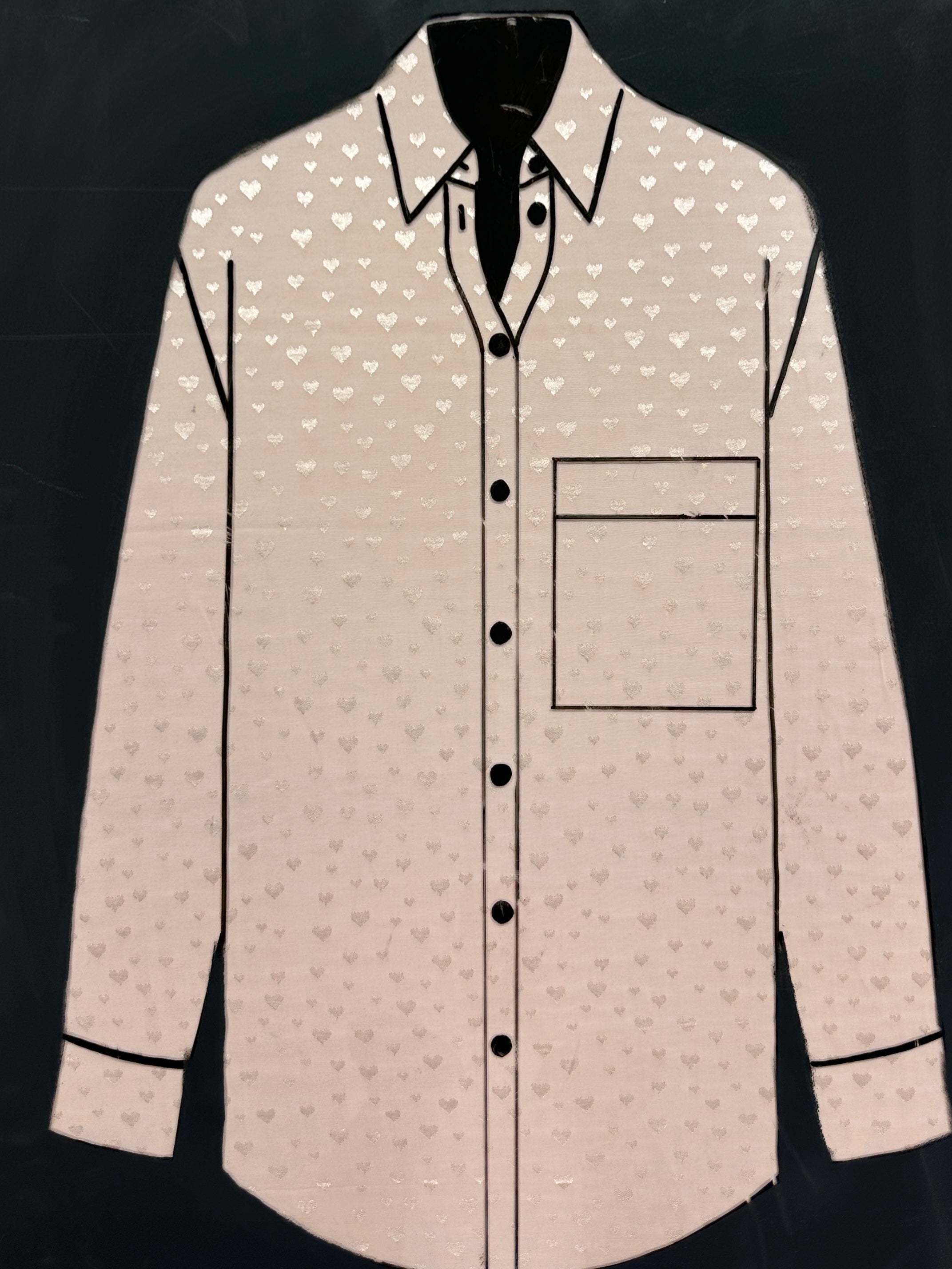 No. 2036 Viskose-Jacquard Herzen