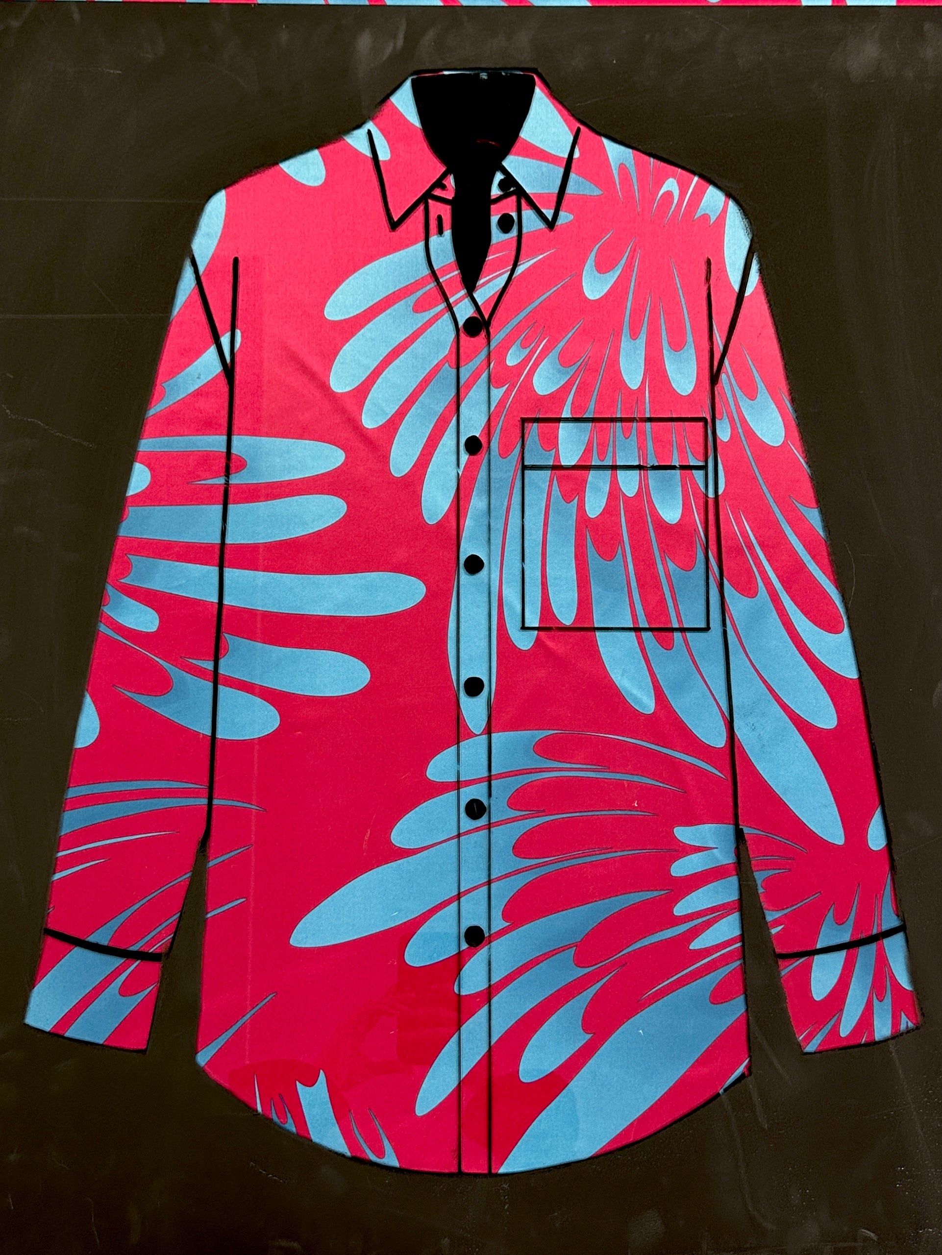 No. 2059 Seidensatin pink blau