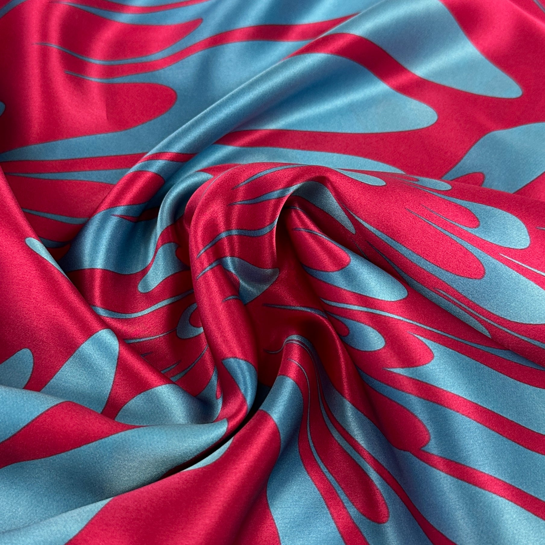 No. 2059 Seidensatin pink blau