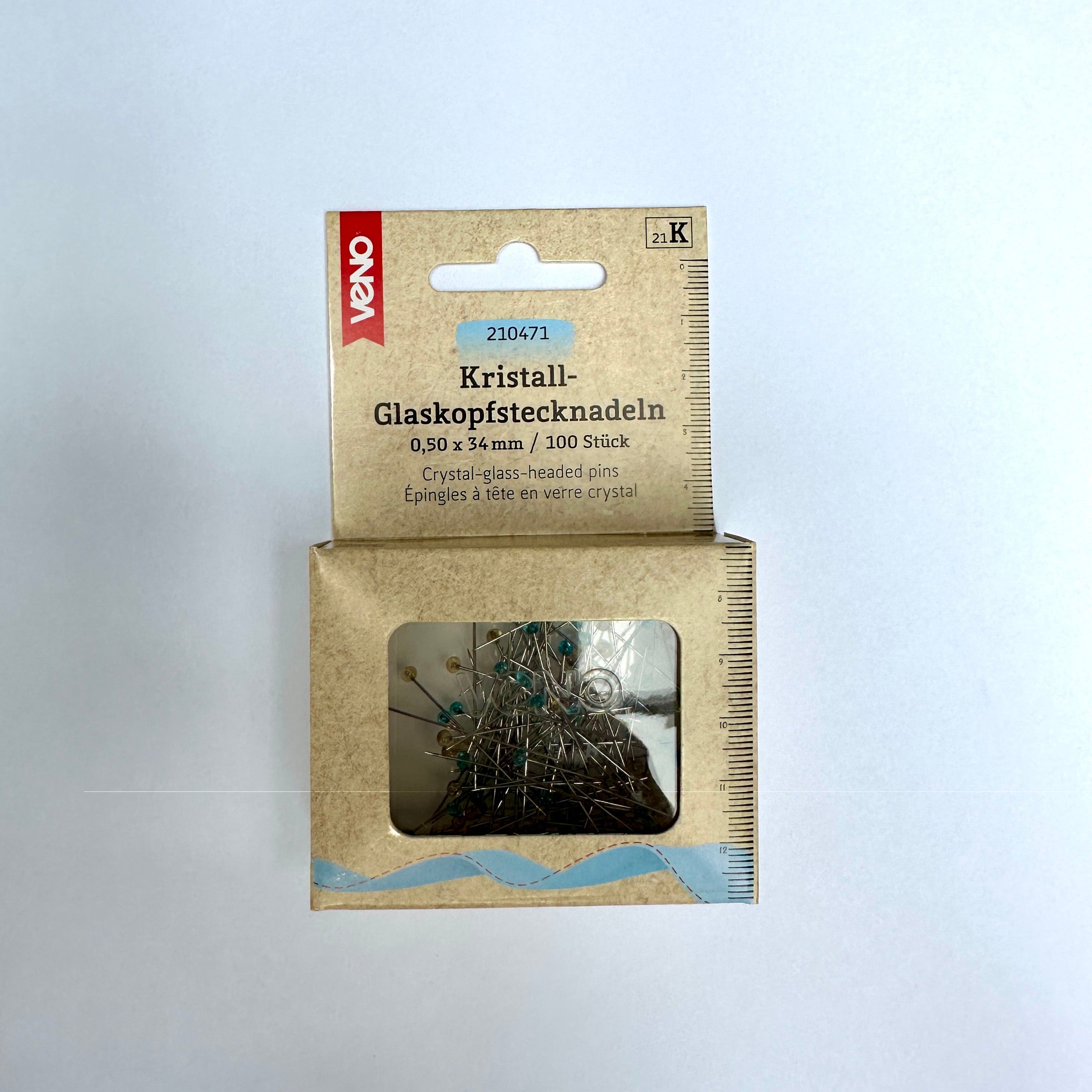 Glaskopfstecknadeln für feine Stoffe