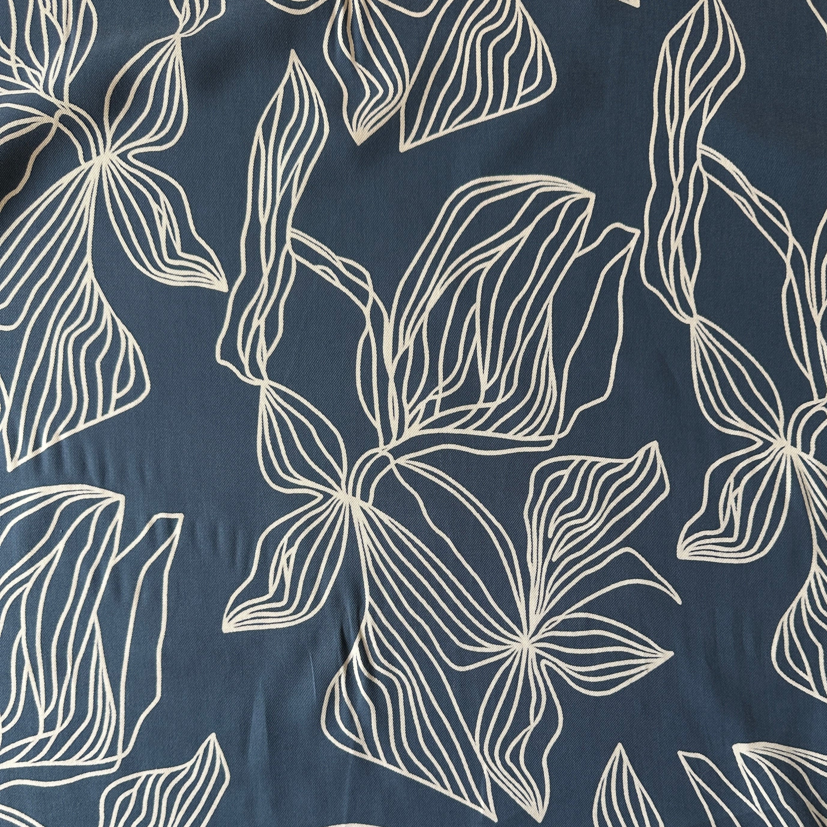 No. 1577 Tencel Print jeansblau