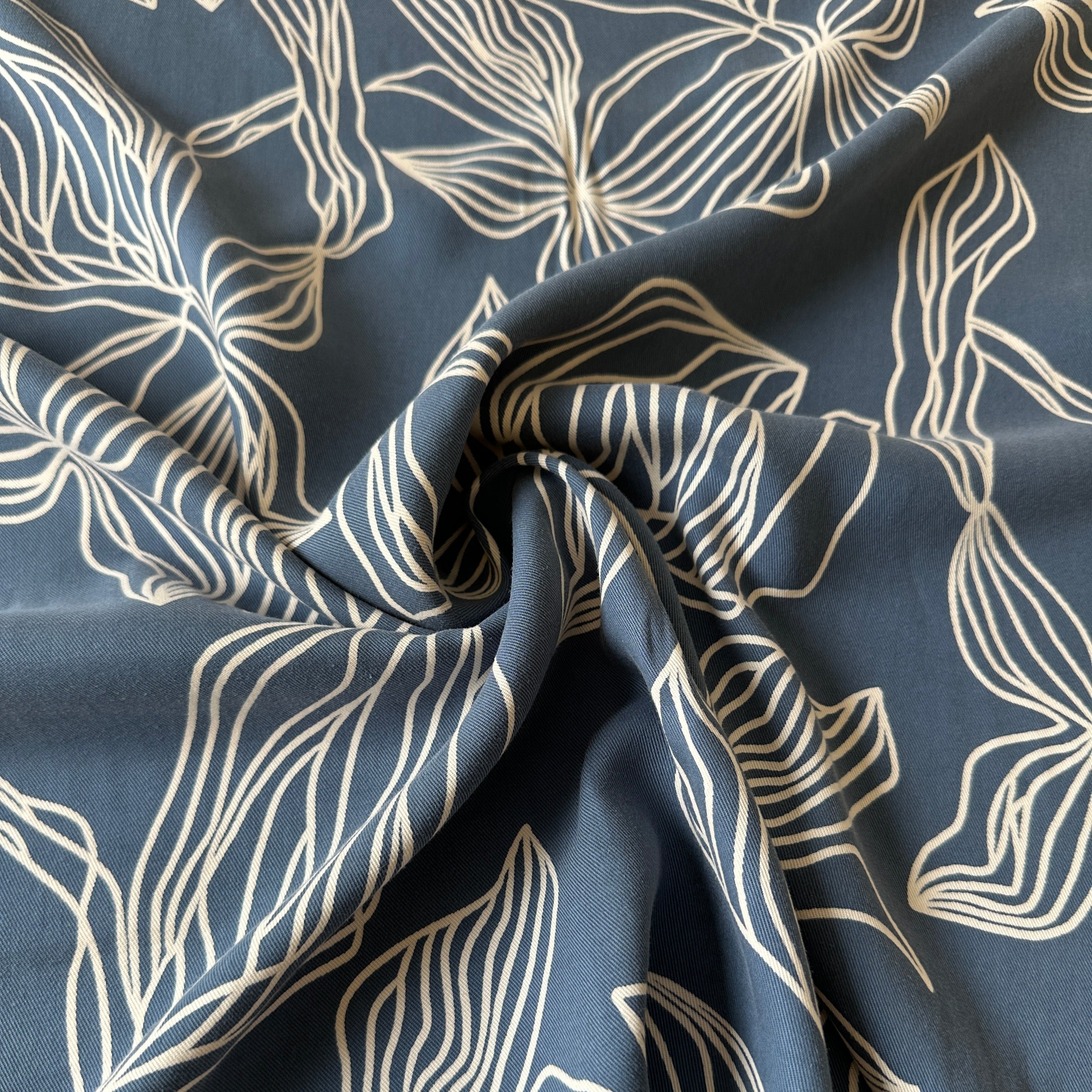 No. 1577 Tencel Print jeansblau