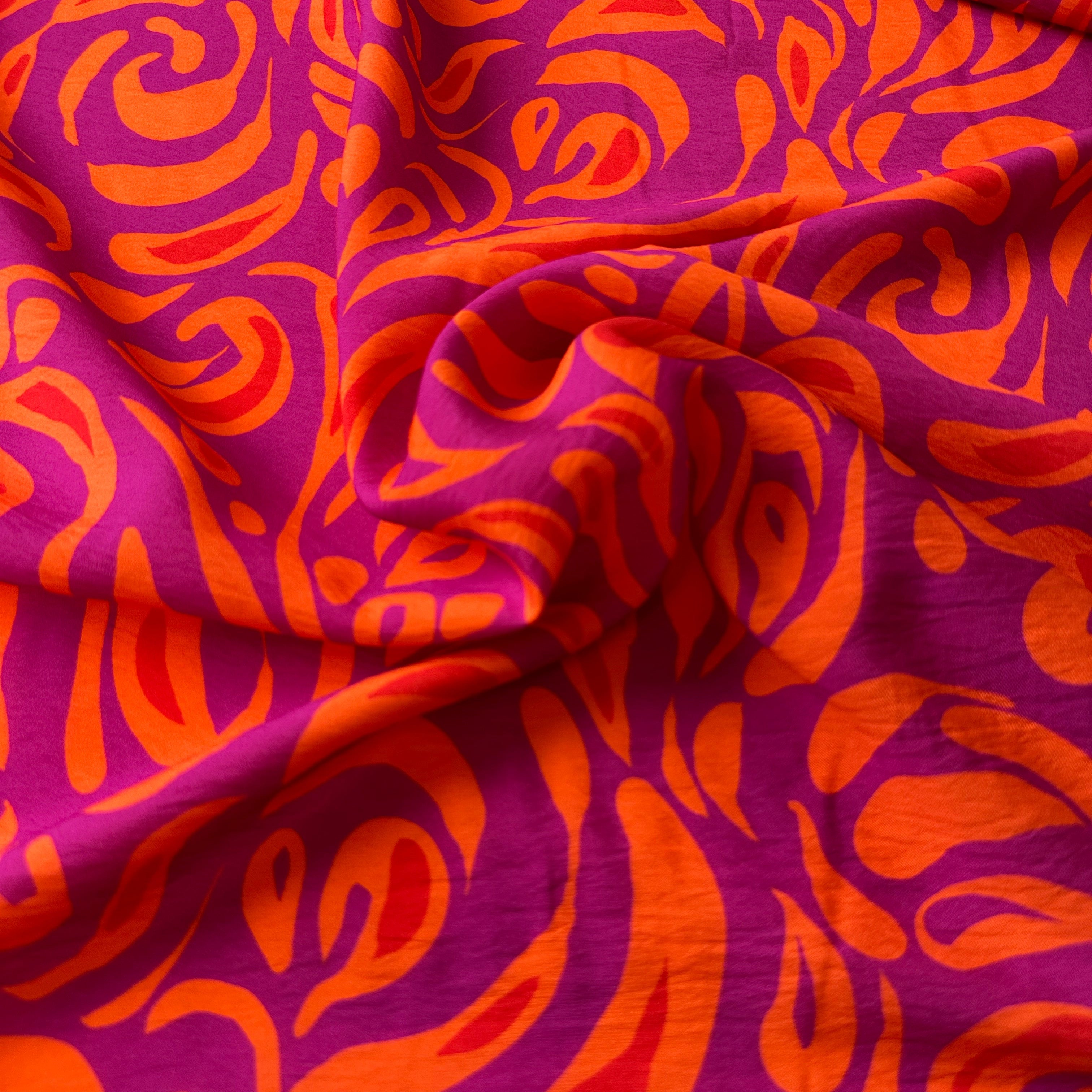 No. 1590 Viskosemischung Print magenta