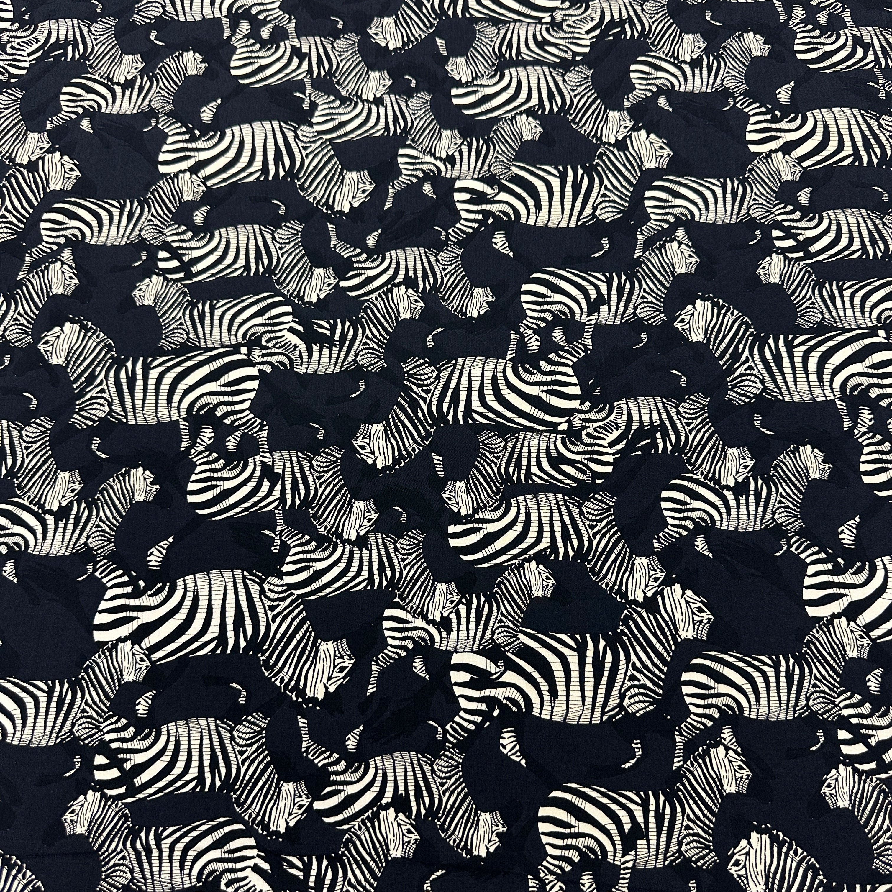 No. 1657 bedruckter Viskose Zebras