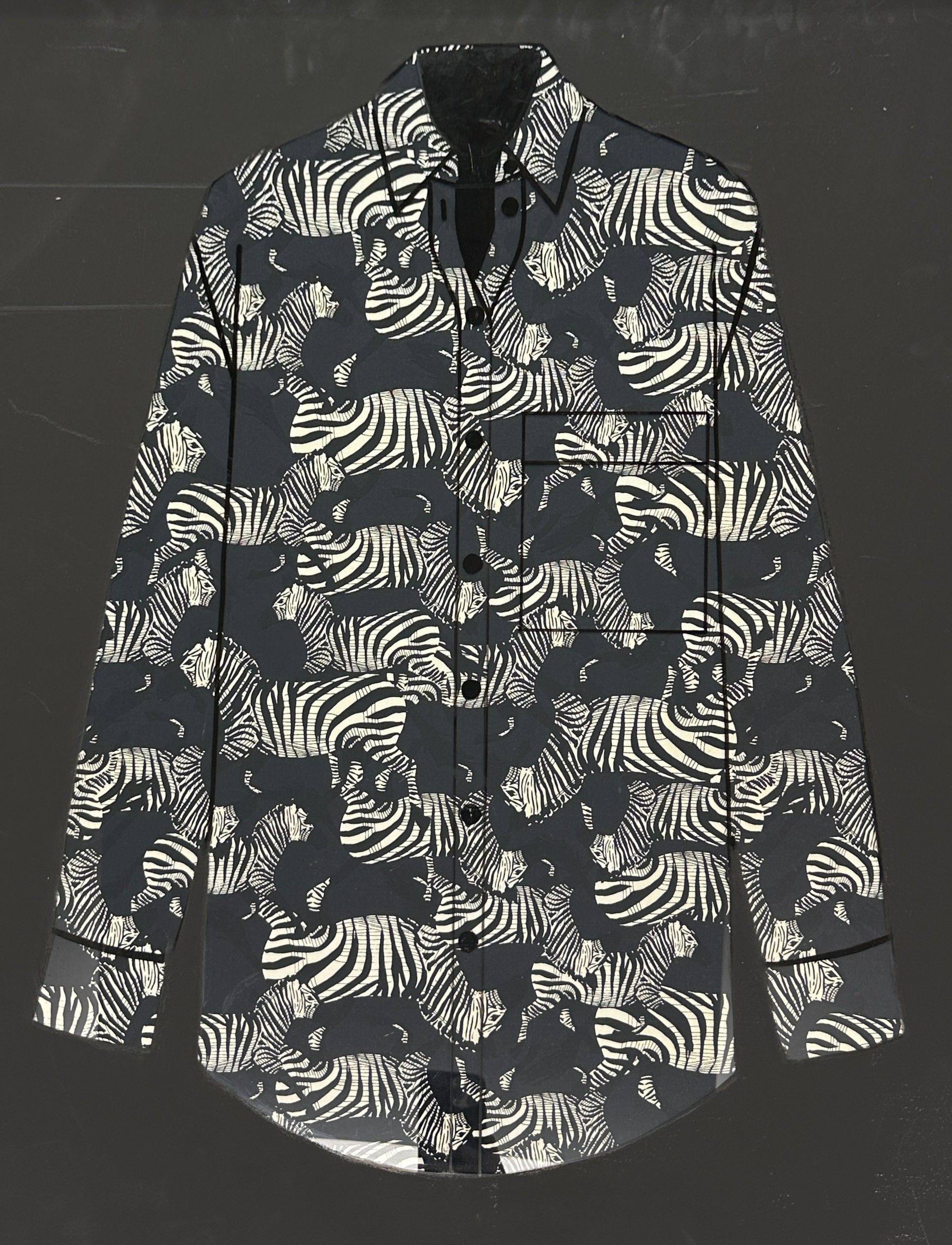 No. 1657 bedruckter Viskose Zebras