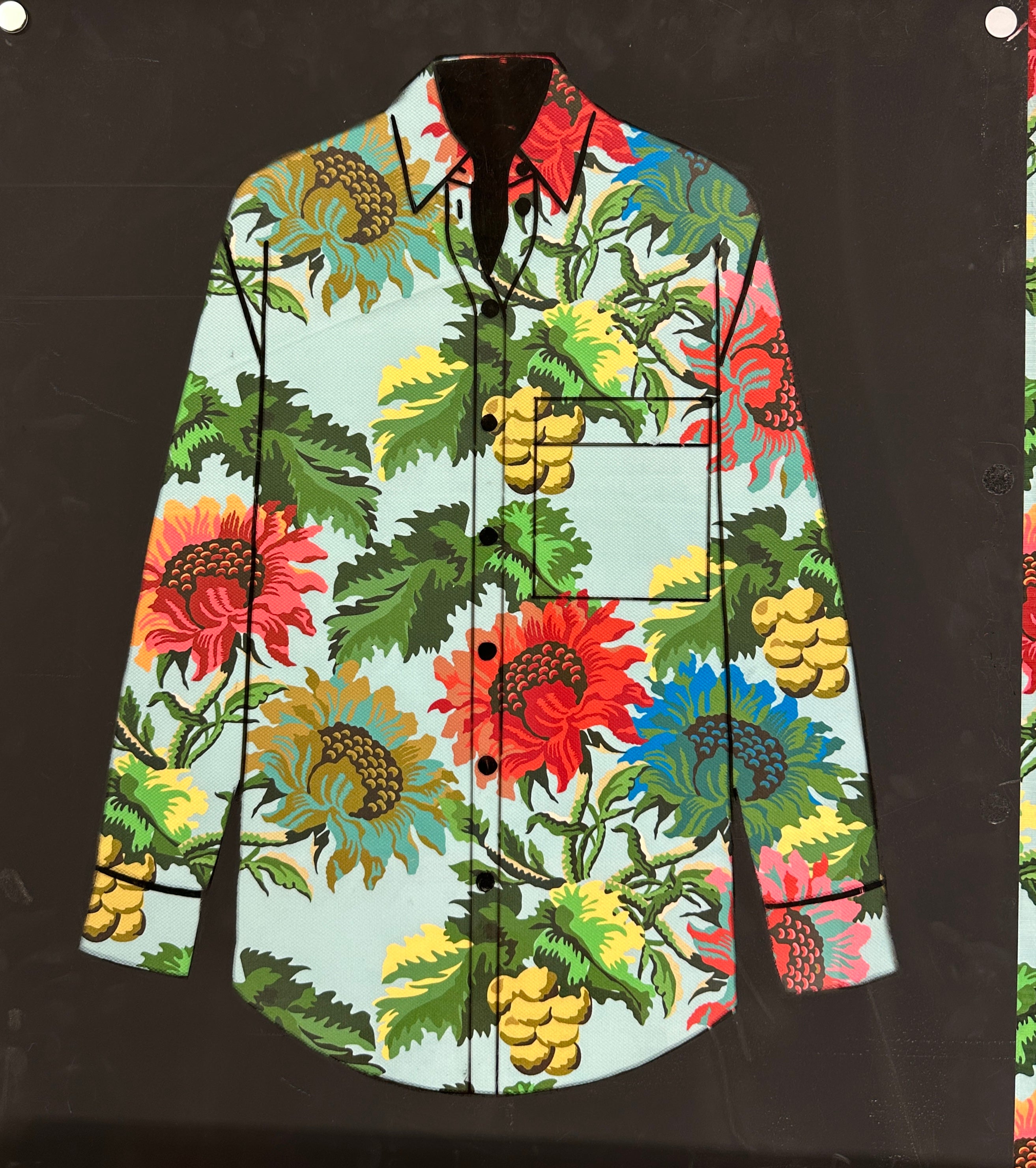 No. 1760 Baumwoll-Jacquard Blumen Ratti