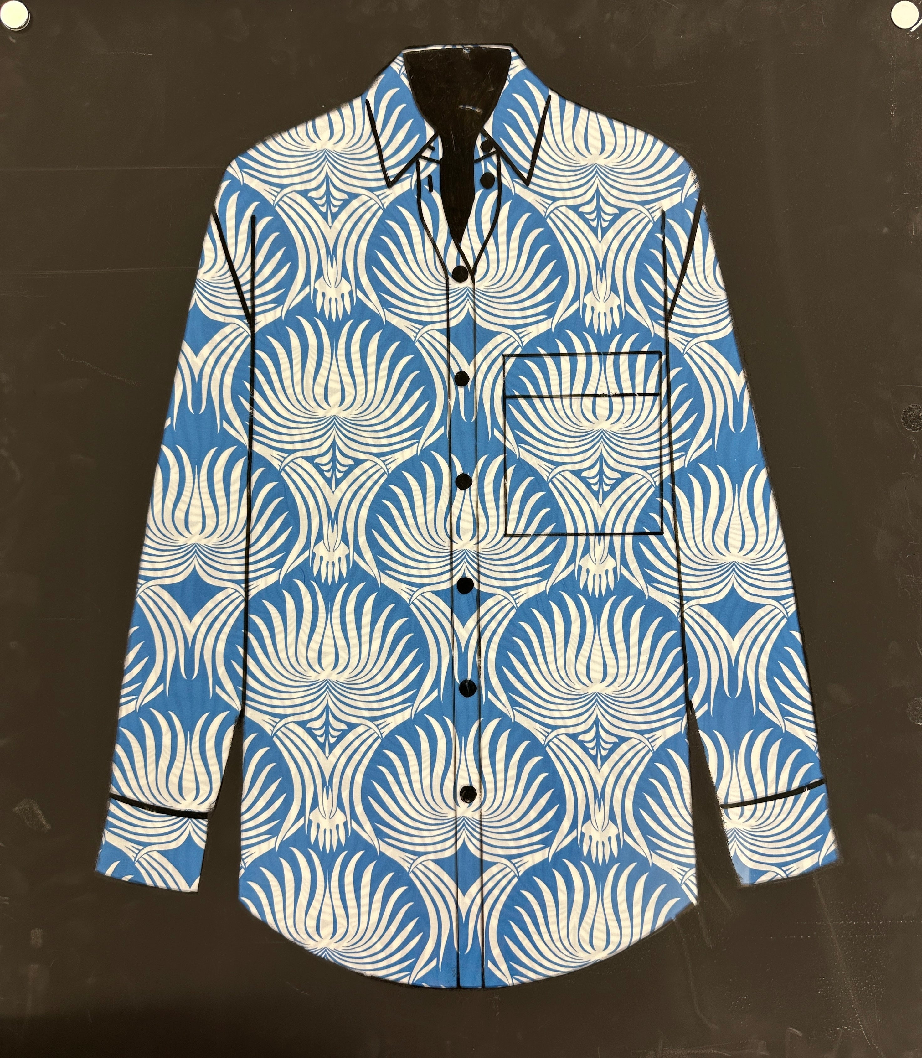 No. 1753 Viskose Print blau Ratti