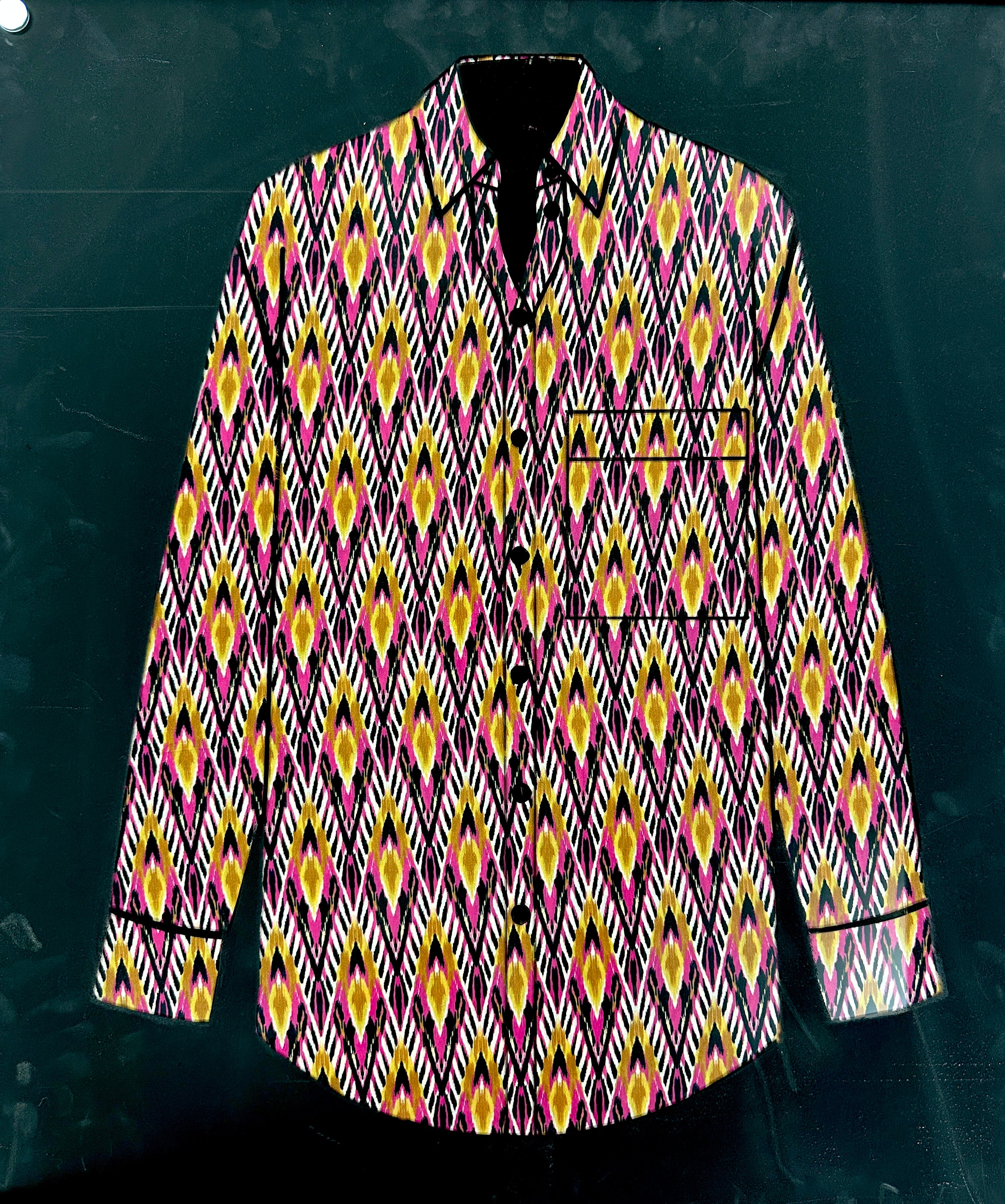 No. 1752 Viskose Print pink Aztek