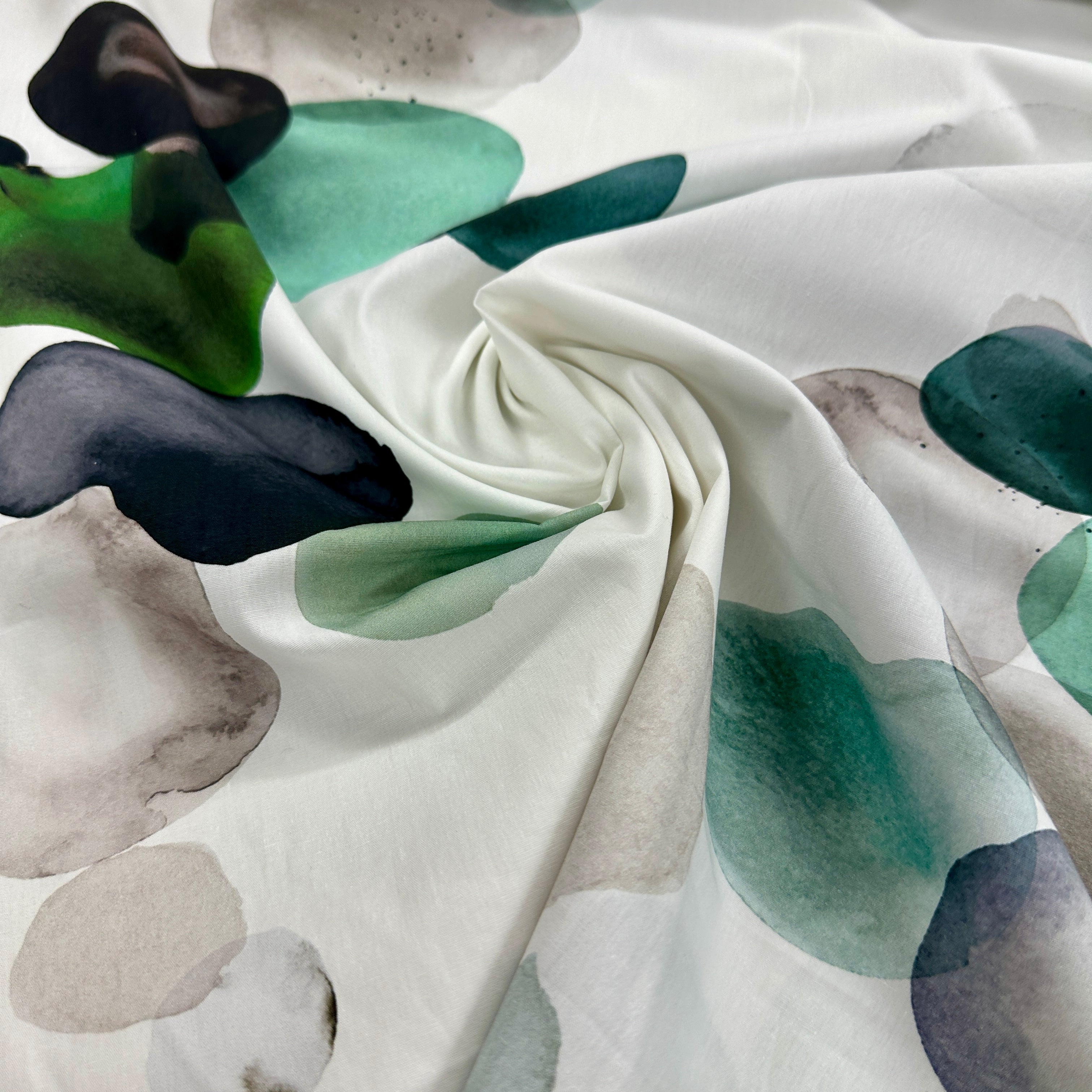 No. 1804 Baumwoll Poplin Aquarell grün