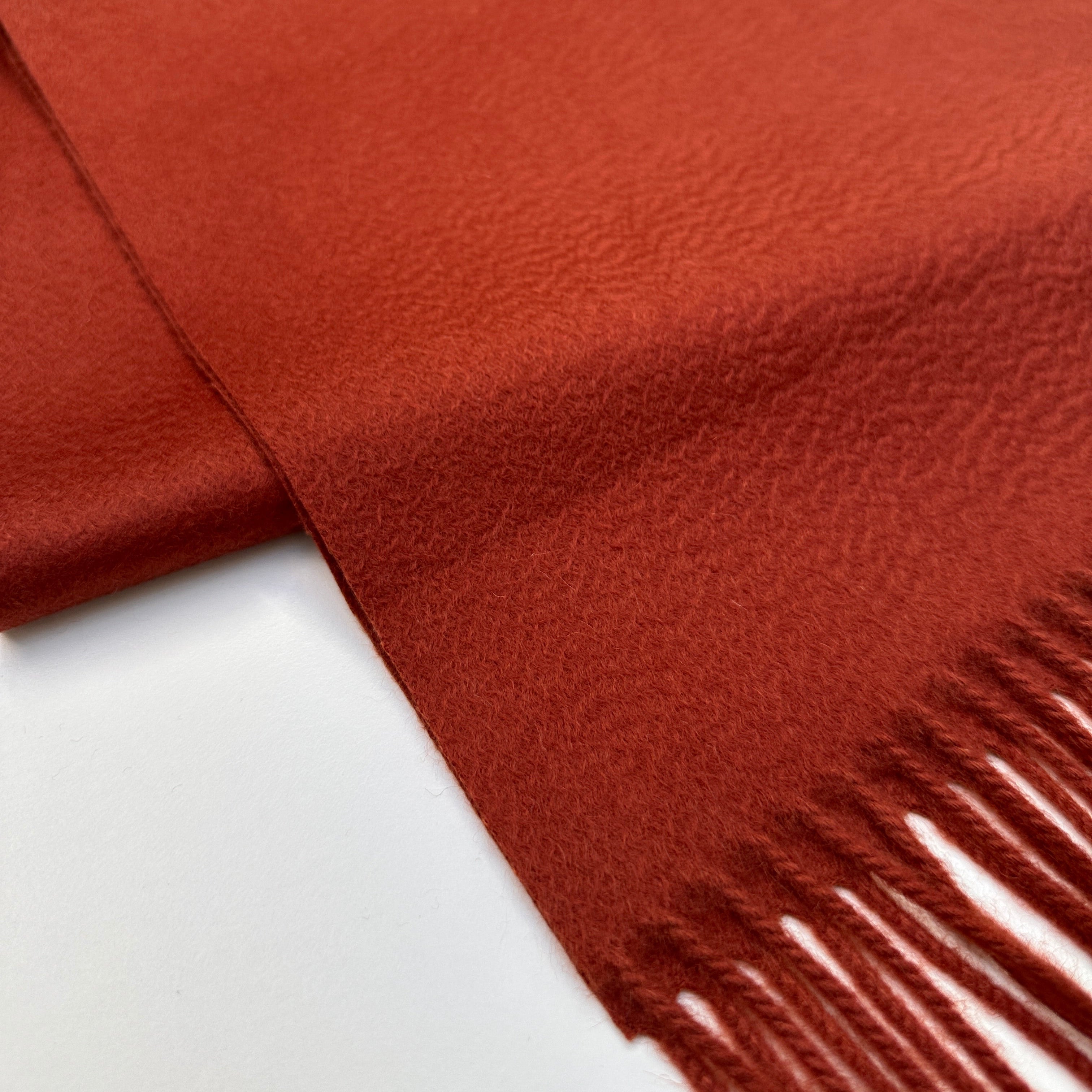 Schal 100% Kaschmir rost schmal