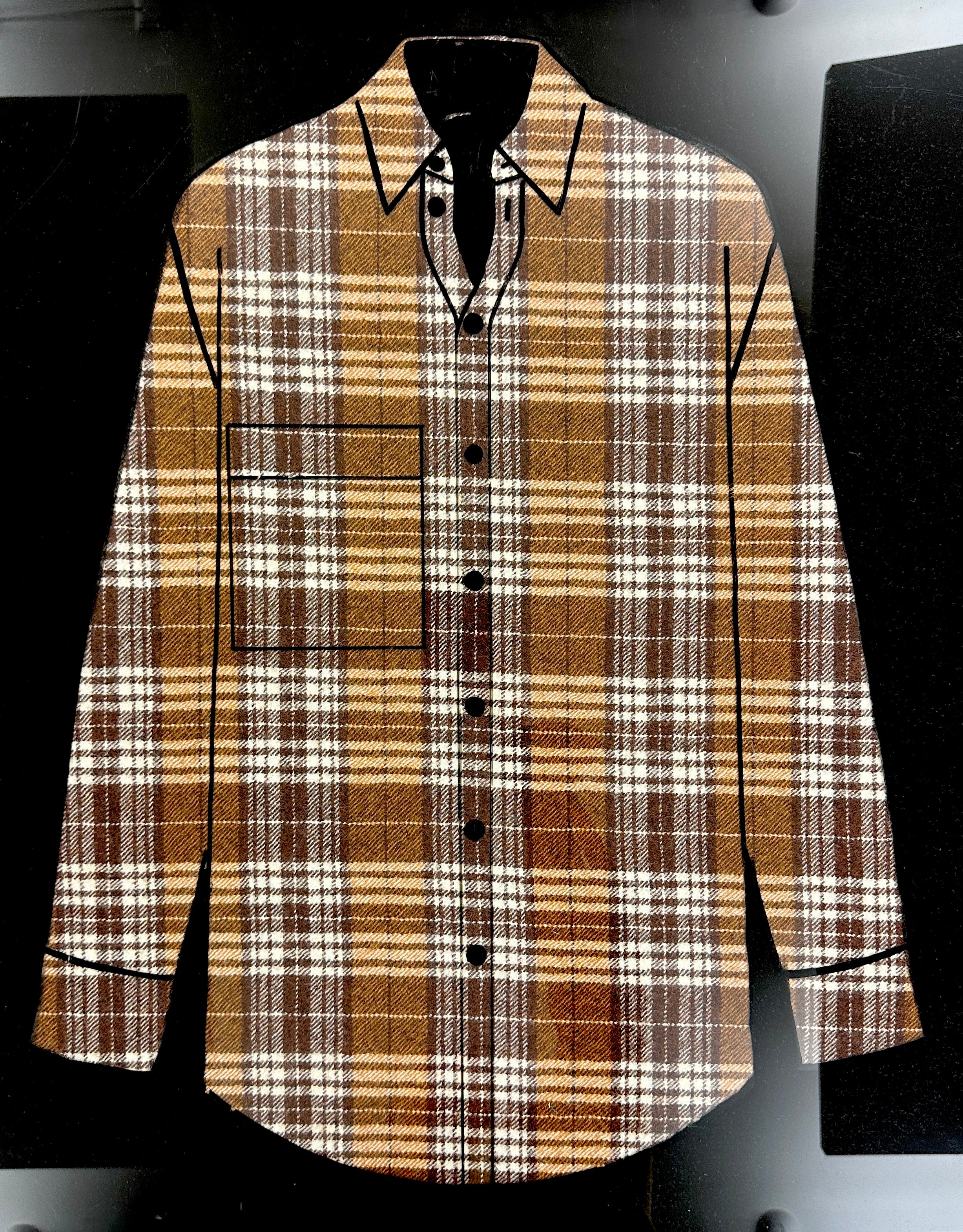 No. 1832 Wollflanell kariert Mon*ler