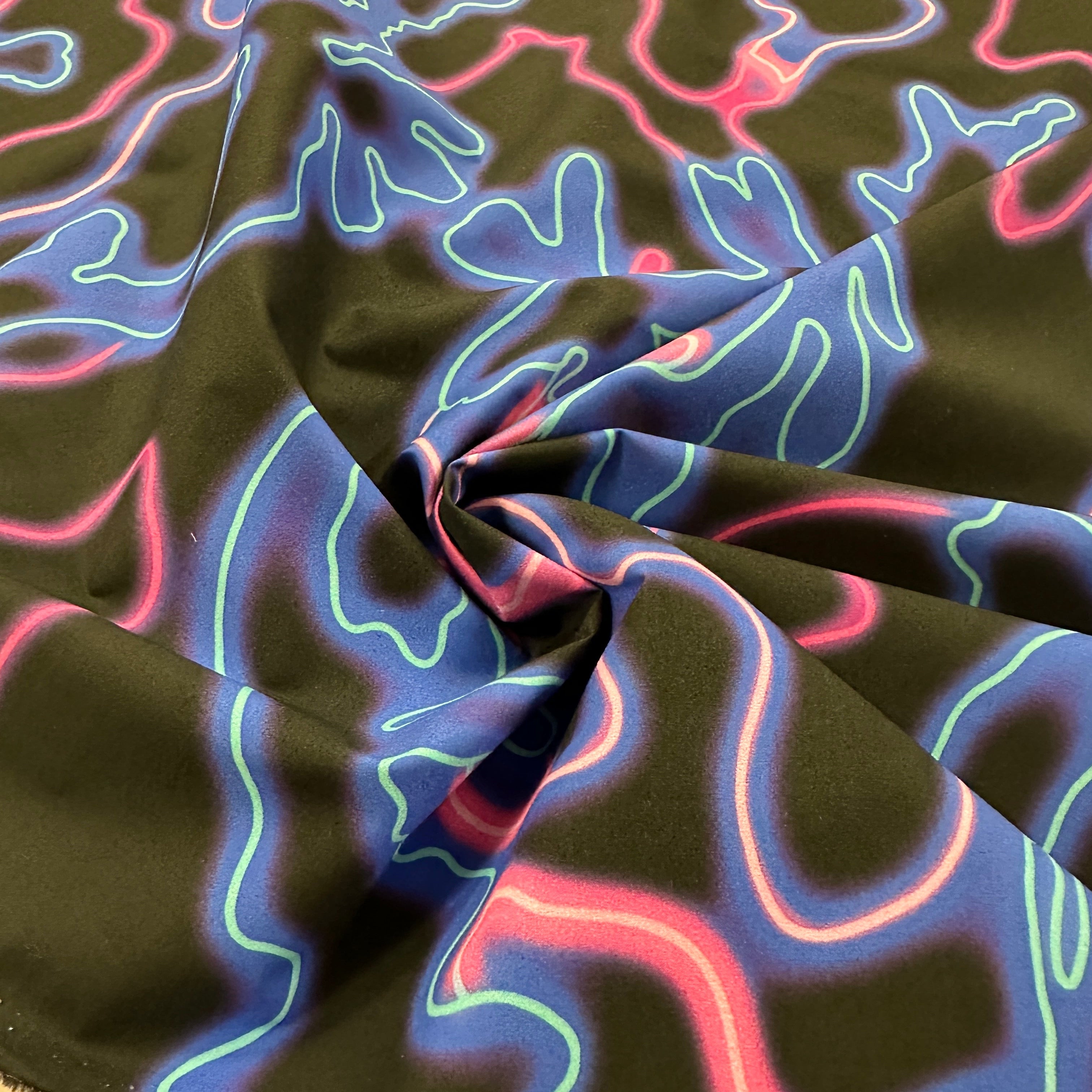 4XSUB - Poplin Print glow schwarz Valentin*