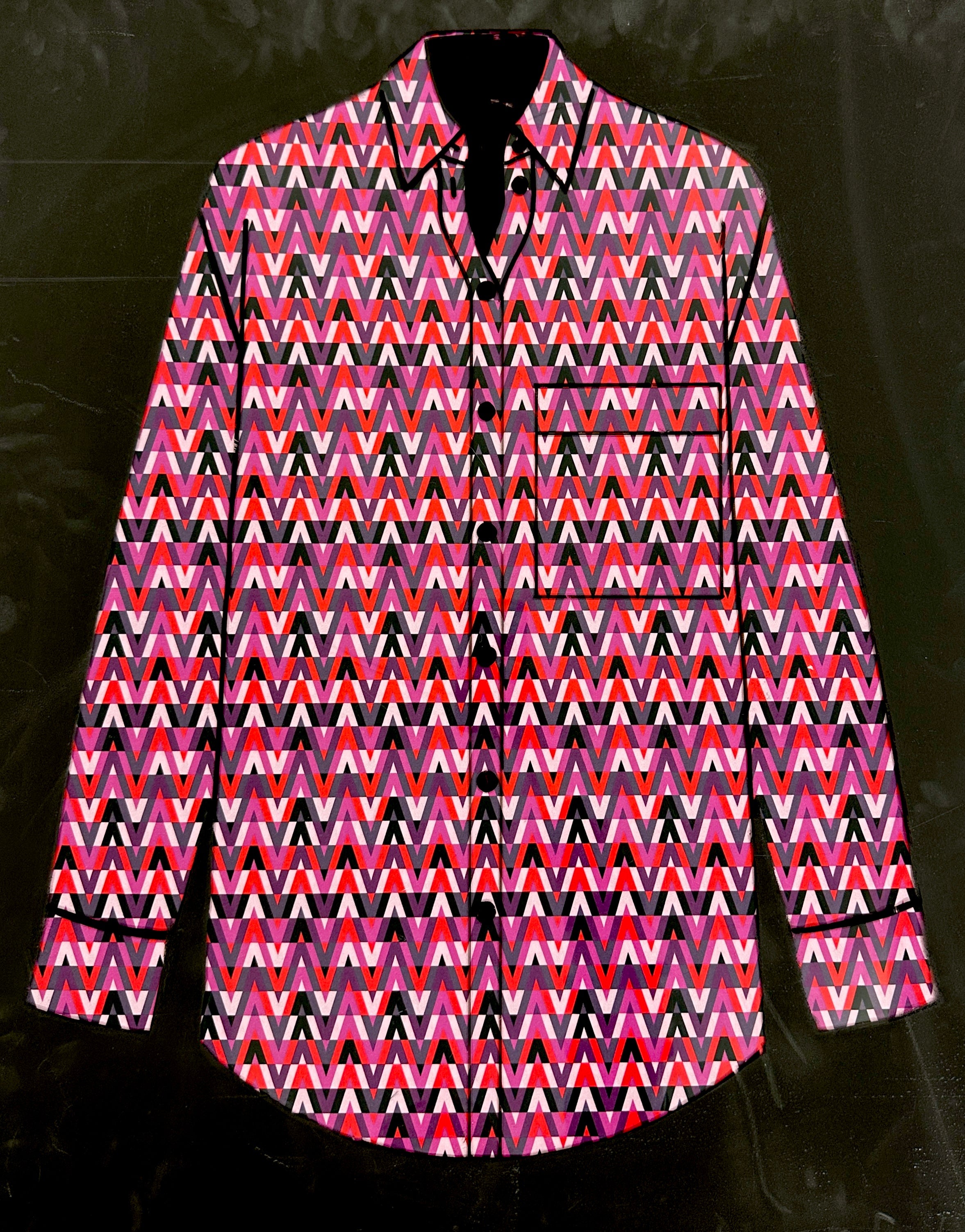 2HGU7 - Poplin Print pink lila Valentin*