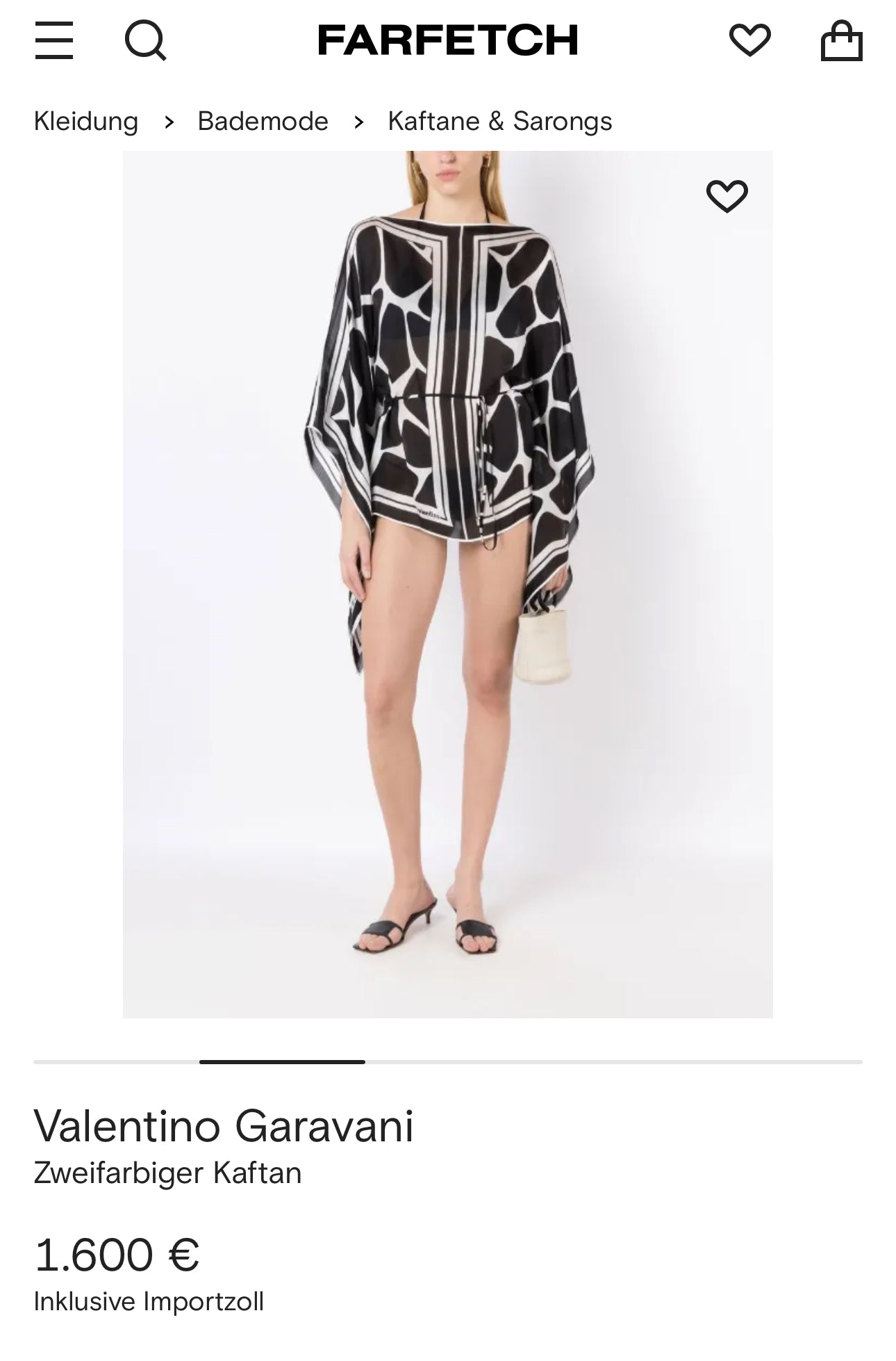 No. 1858 - Seidenpanel schwarz weiß Valentin*