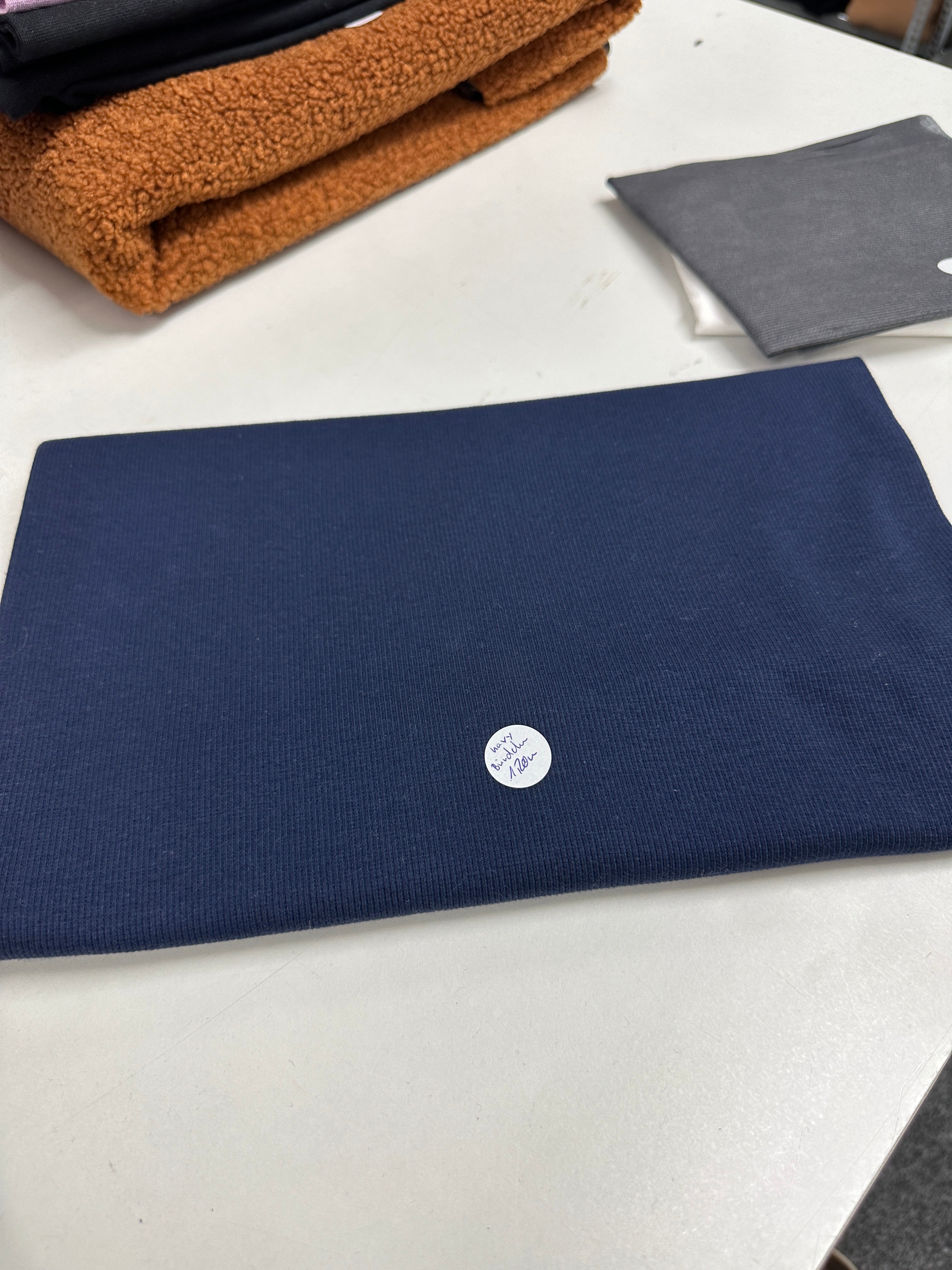 Bio-Baumwoll Bündchenware navy