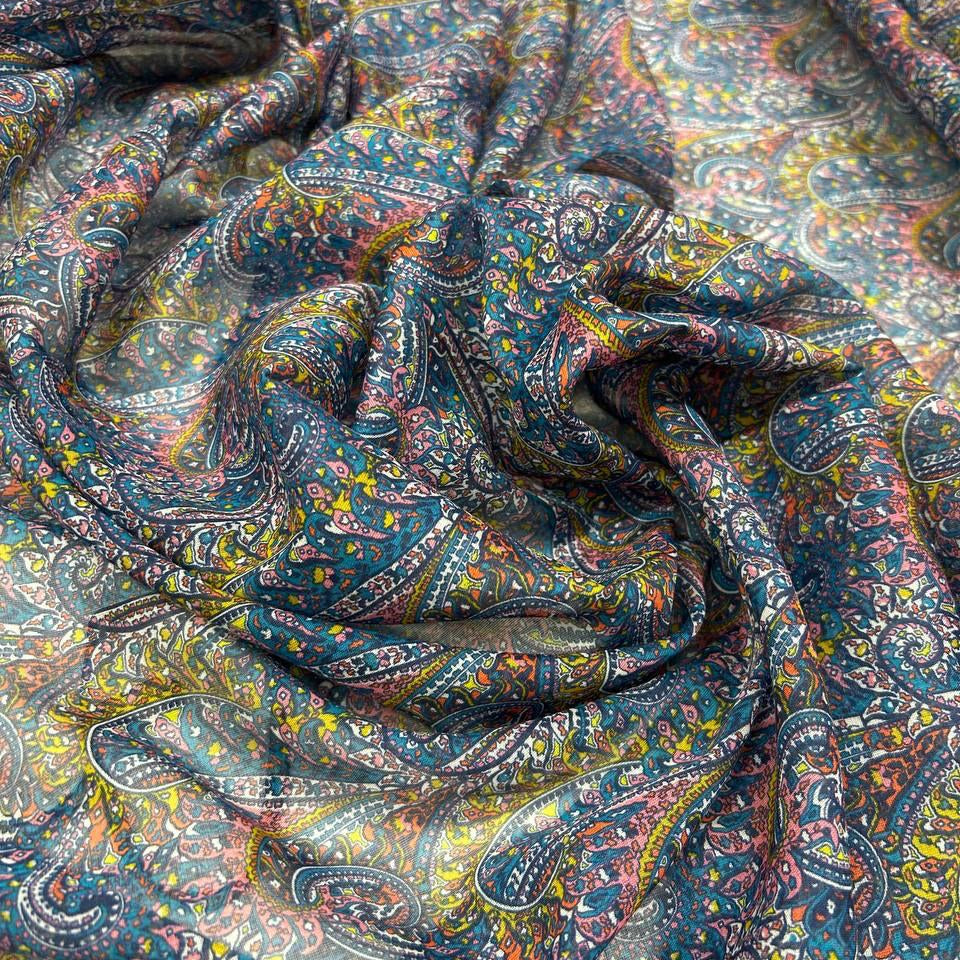 No. 1619 Baumwoll Voile Paisley Etr*