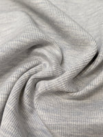 No. 975 Woll-Viskose Rippjersey grau melange