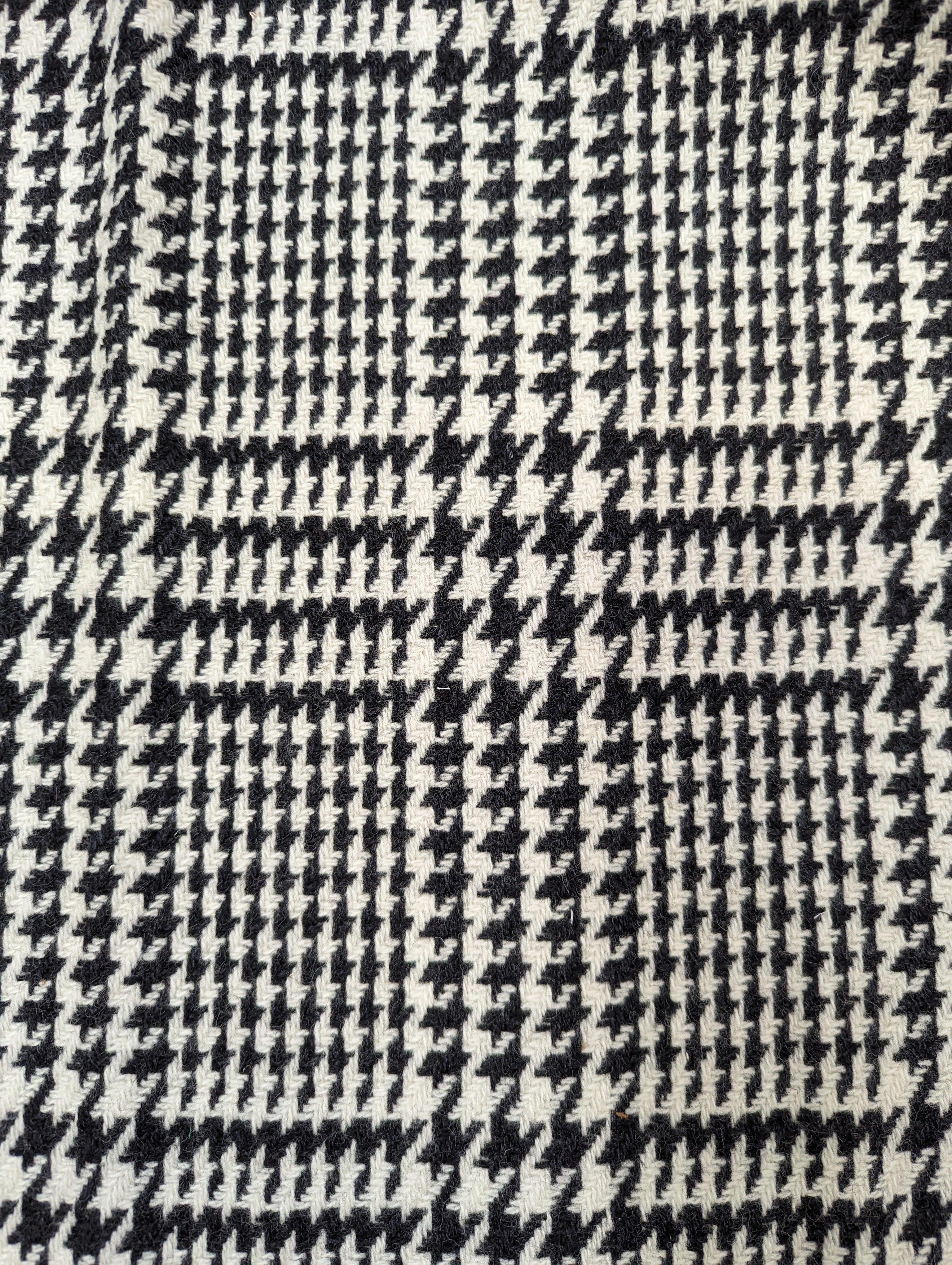 Non. 988 Tissu en laine Glencheck noir/blanc