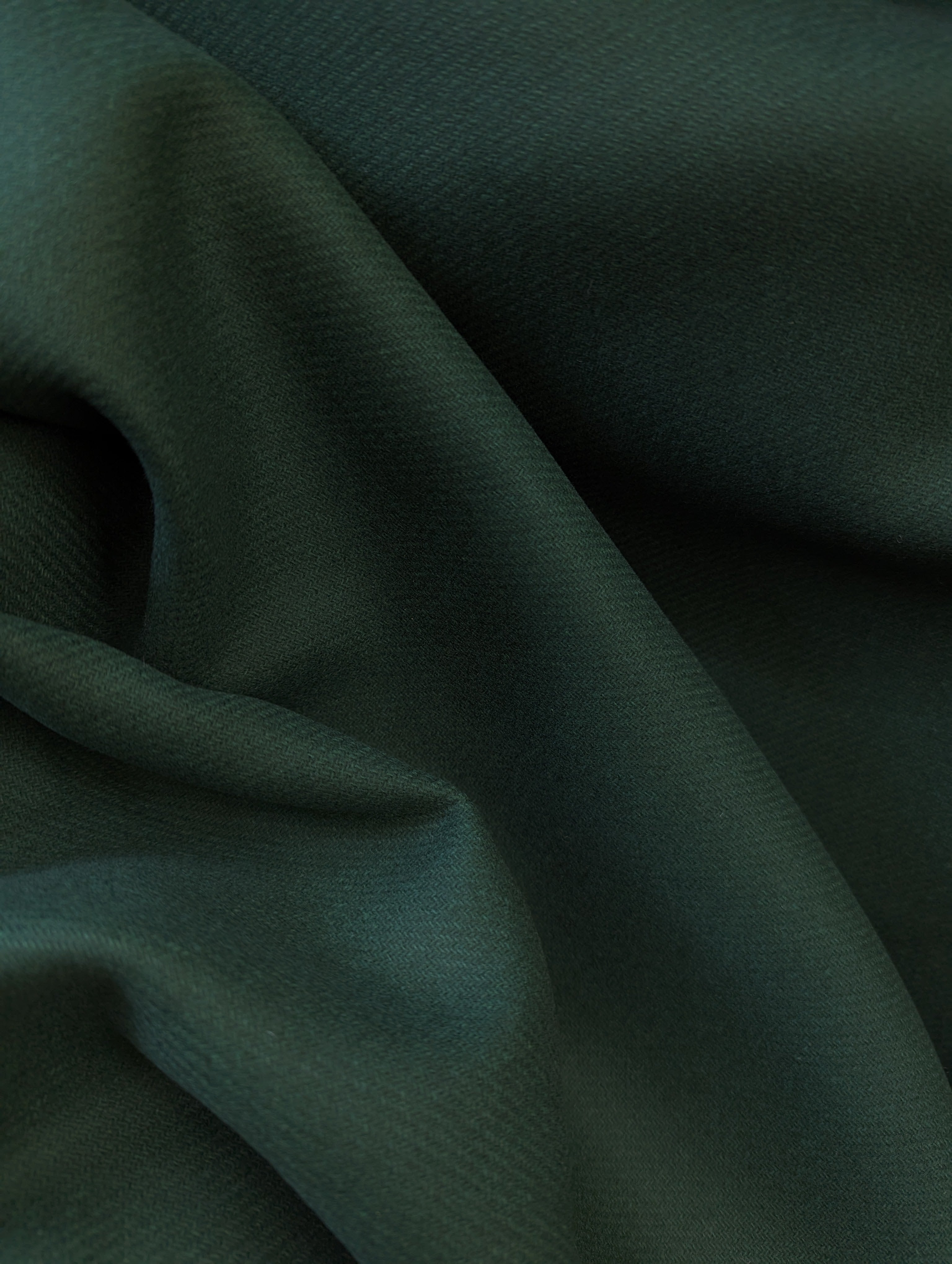 No. 983 coat fabric bottle green cashmere / 170 cm