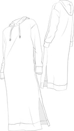 Papierschnittmuster Hoodiekleid Vera