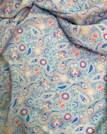 No. 916 Viskose Paisley Print hellblau