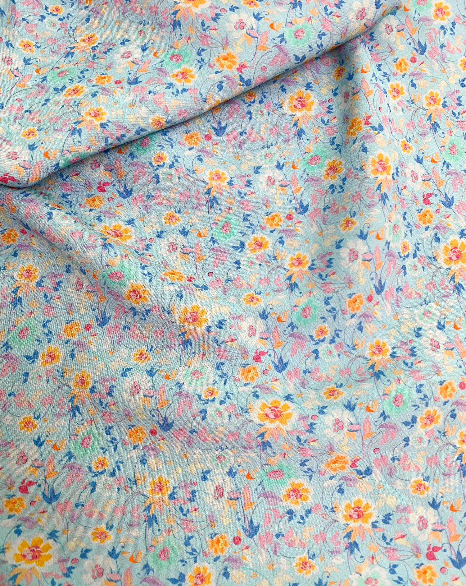 "New" viscose with floral print
