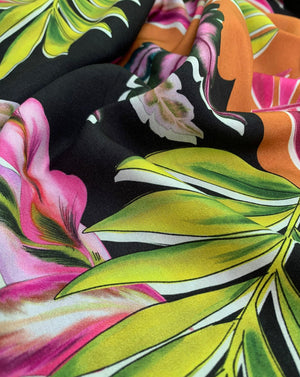 "New" Printed viscose with leaves