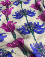 Viscose printed abstract floral pattern