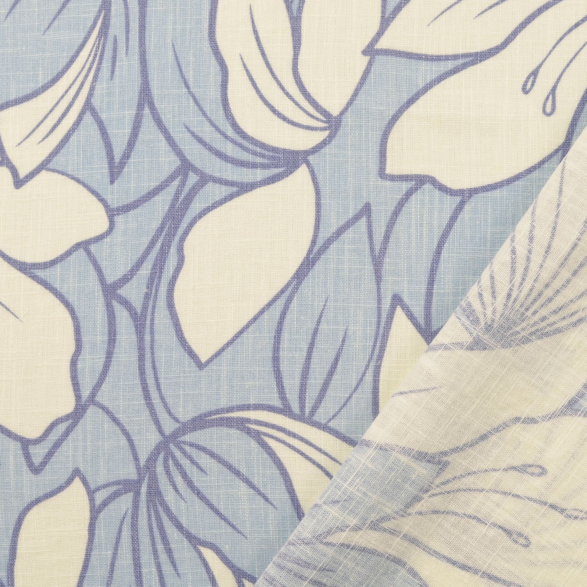No. 1630Leinenmischung Blumenprint - 4 Farben